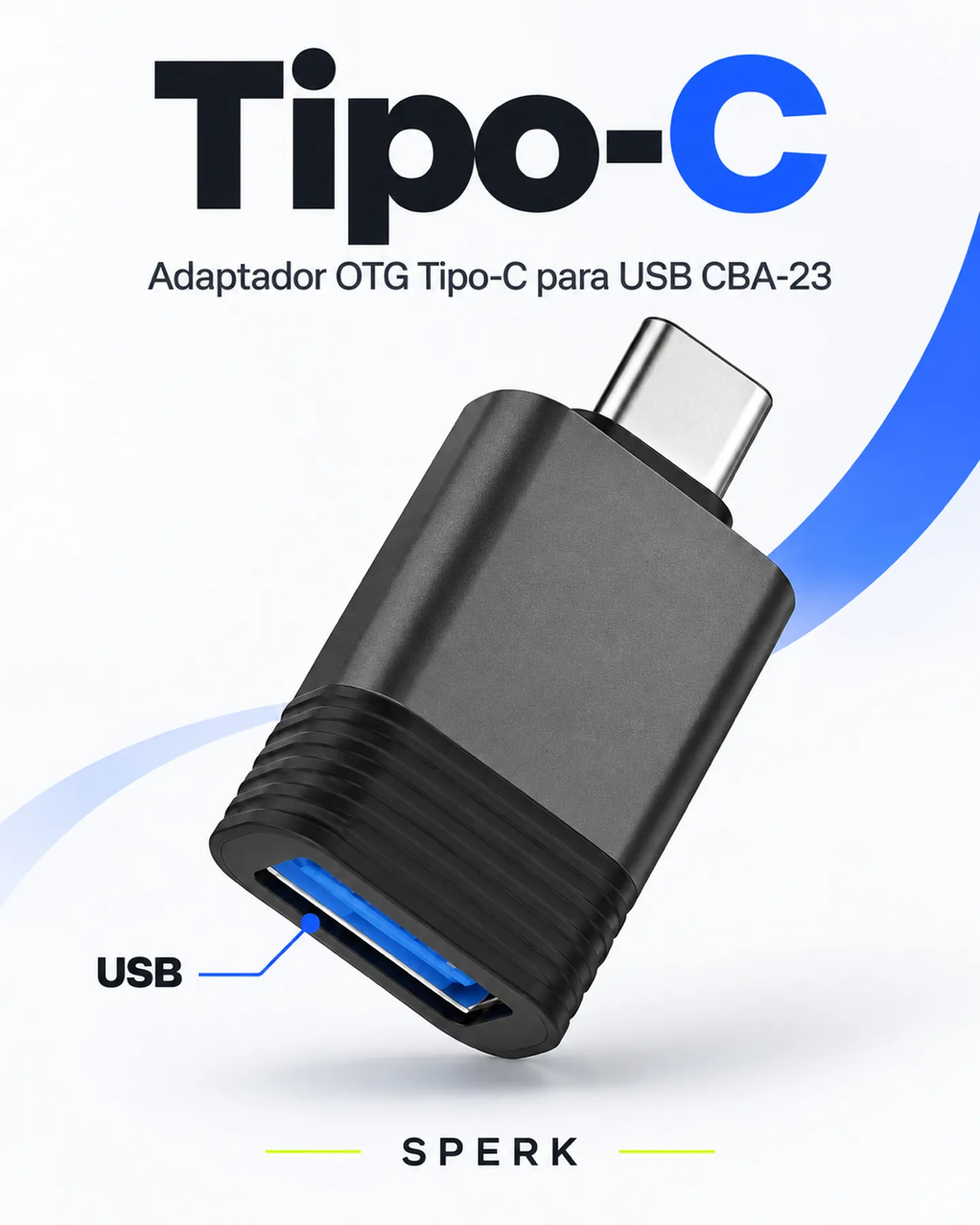 Adaptador OTG Tipo-C para USB CBA-23 — painel 2