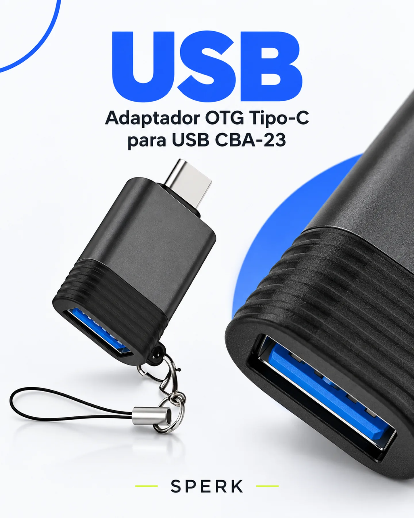 Adaptador OTG Tipo-C para USB CBA-23 — painel 3