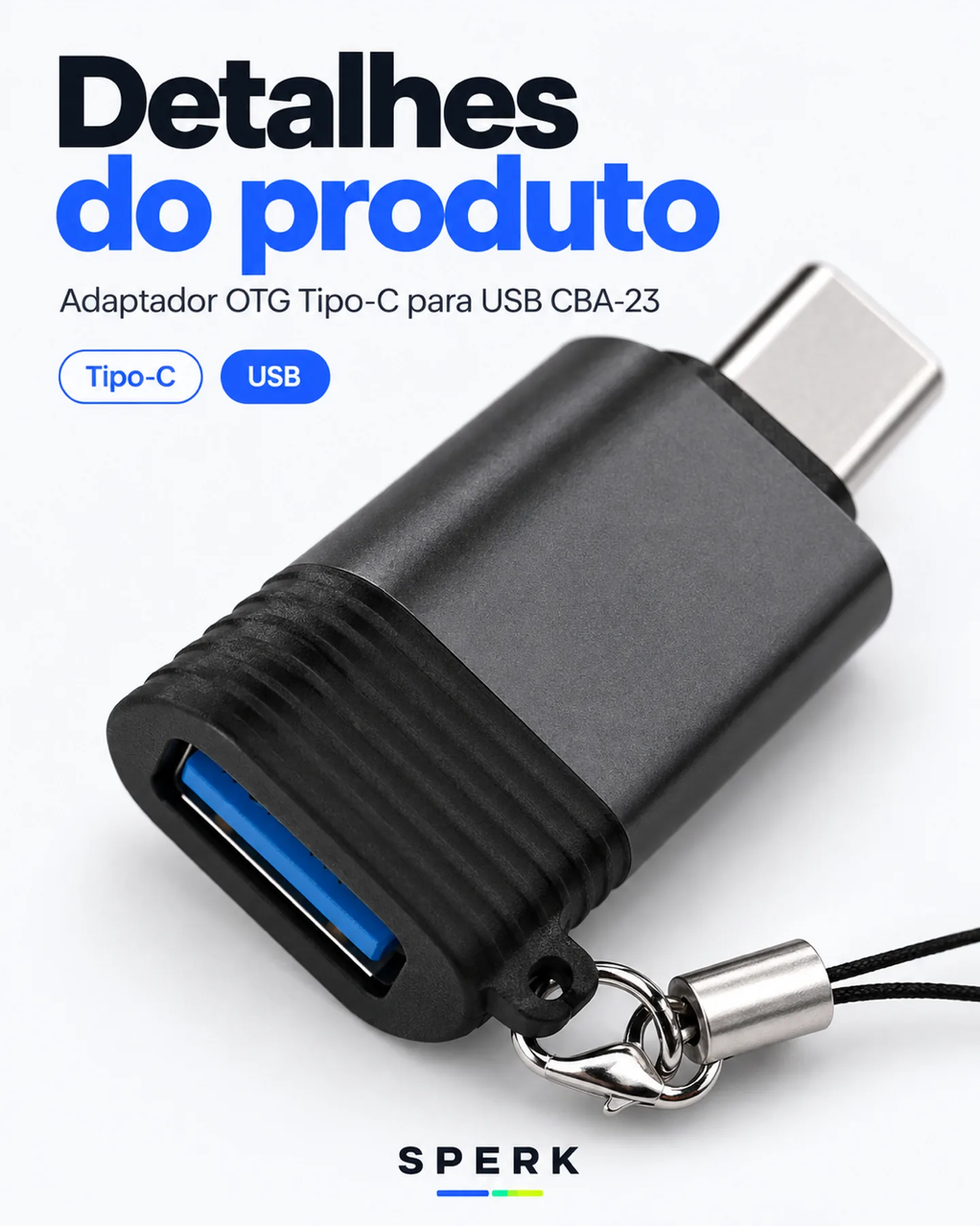 Adaptador OTG Tipo-C para USB CBA-23 — painel 5