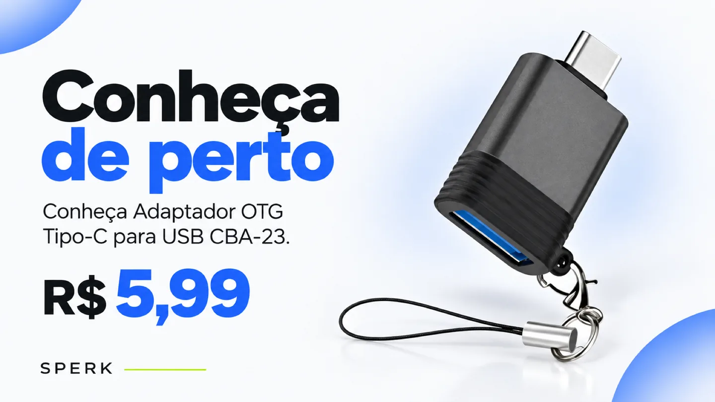 Adaptador OTG Tipo-C para USB CBA-23 — heroi descricao