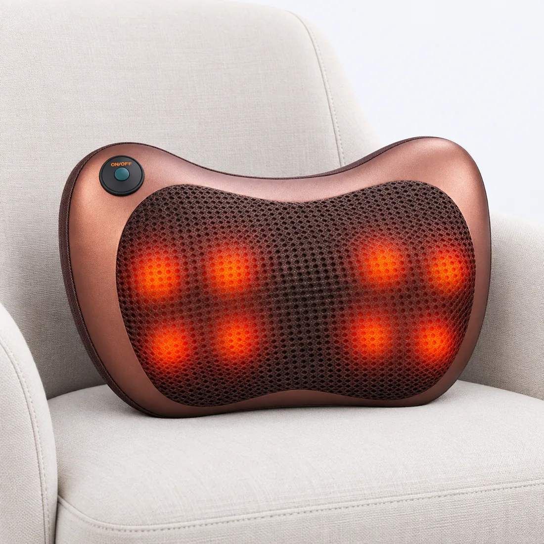 Almofada massageadora elétrica portátil - Tomate - AM-012 — escala