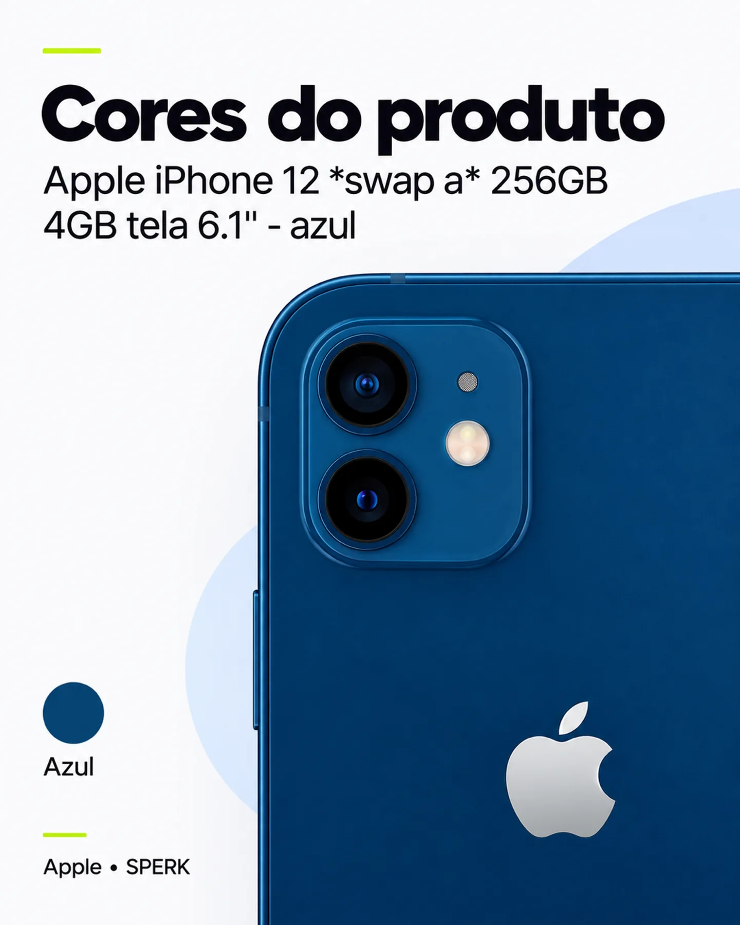 Apple iPhone 12 *swap a* 256GB 4GB tela 6.1" - azul — painel 5