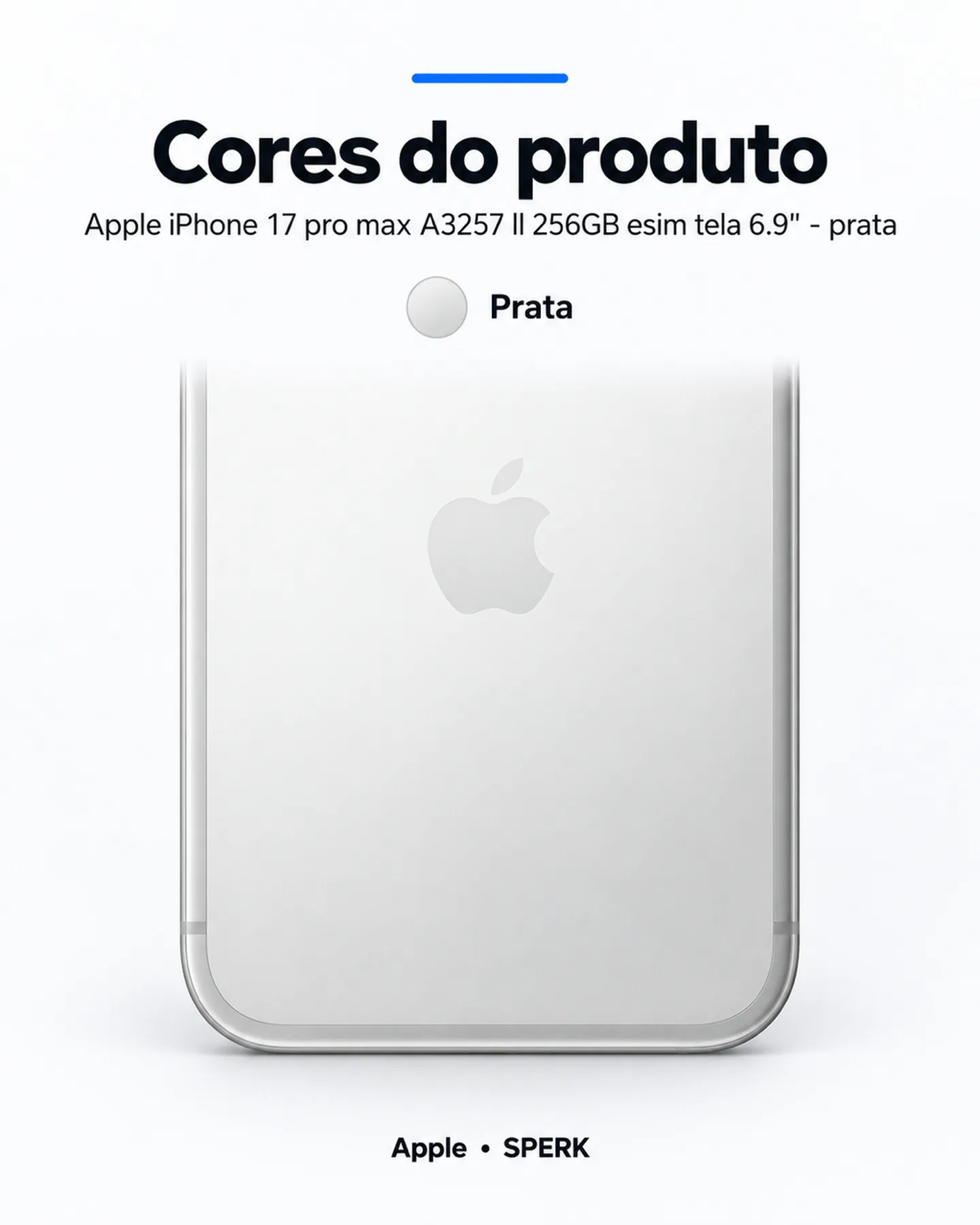 Apple iPhone 17 pro max A3257 ll 256GB esim tela 6.9" - prata — painel 5