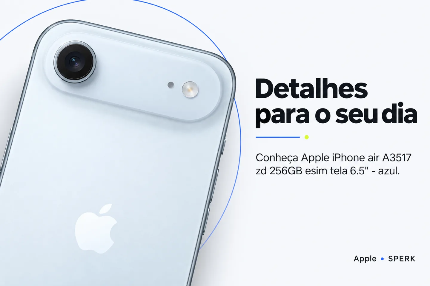 Apple iPhone air A3517 zd 256GB esim tela 6.5" - azul — diferencial uso