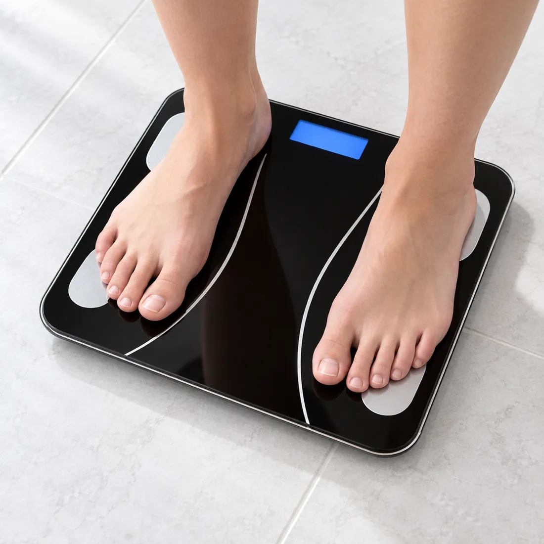 Balança corporal 180kg LCD — uso