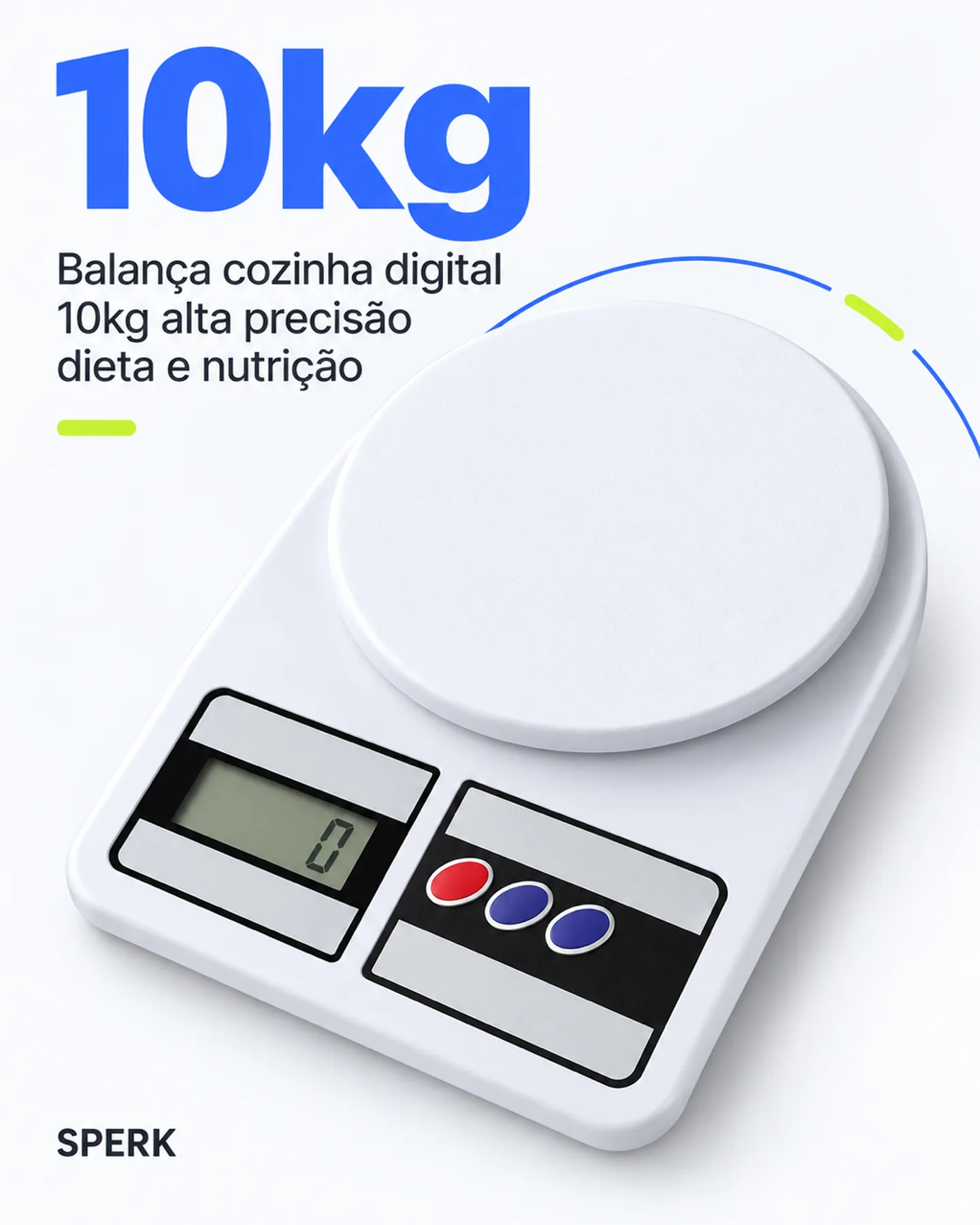 Balança cozinha digital 10kg alta precisão dieta e nutrição — painel 2