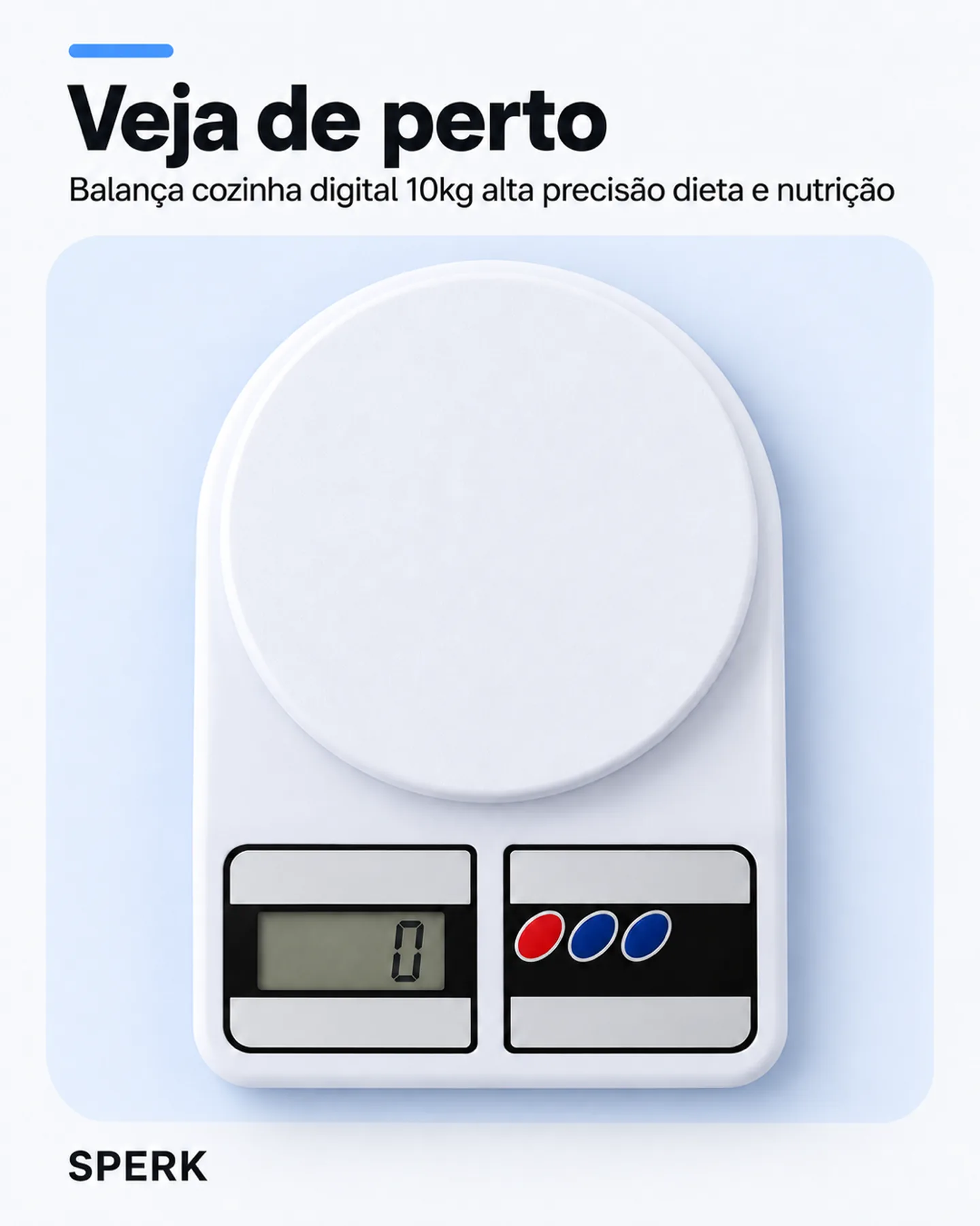 Balança cozinha digital 10kg alta precisão dieta e nutrição — painel 3