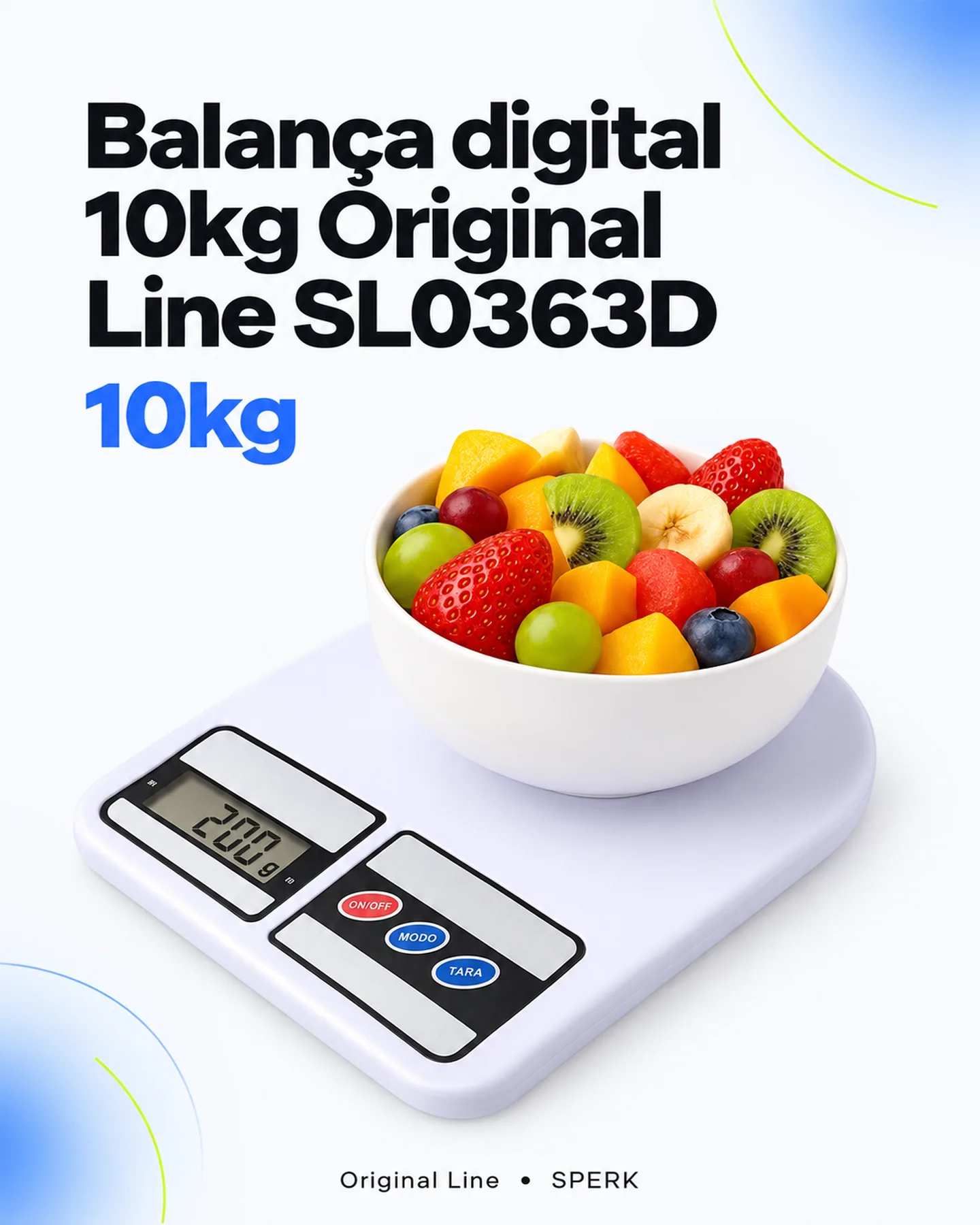 Balança digital 10kg Original Line SL0363D — painel 1