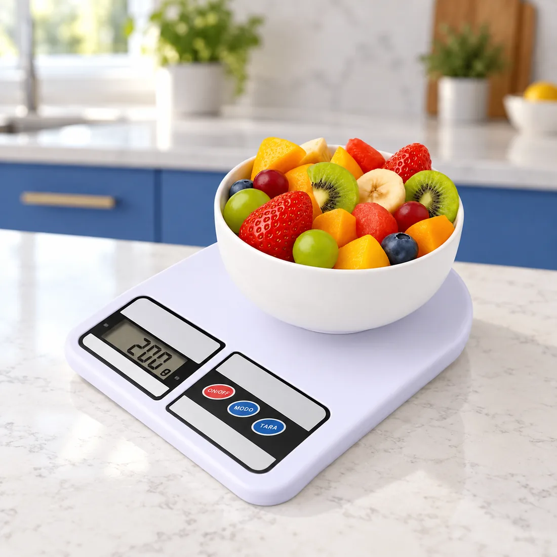 Balança digital 10kg Original Line SL0363D — uso