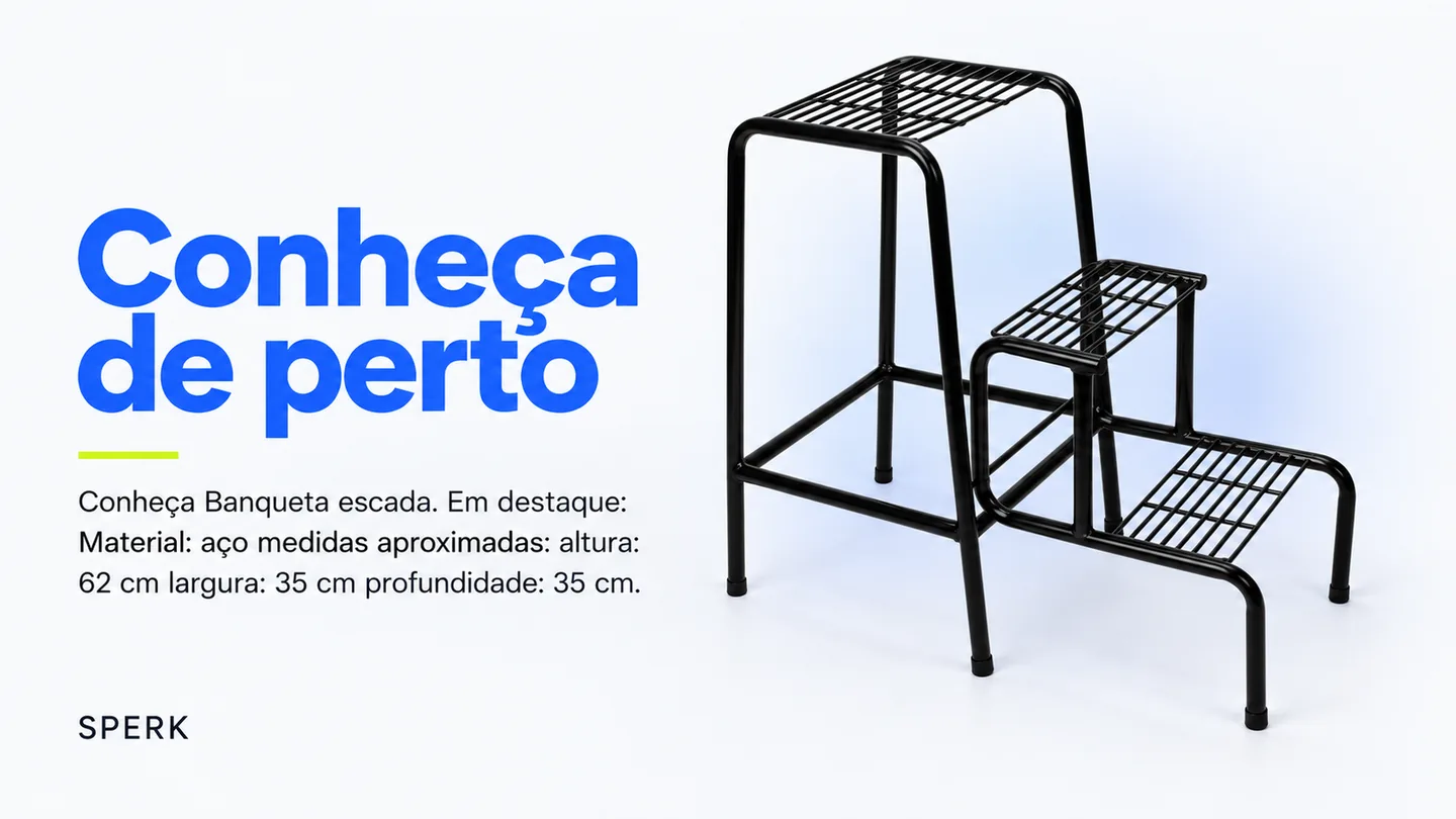 Banqueta escada — heroi descricao