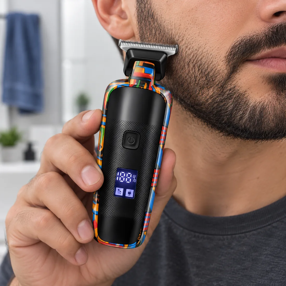 Barbeador elétrico hair clipper KM-MAX5090 — uso