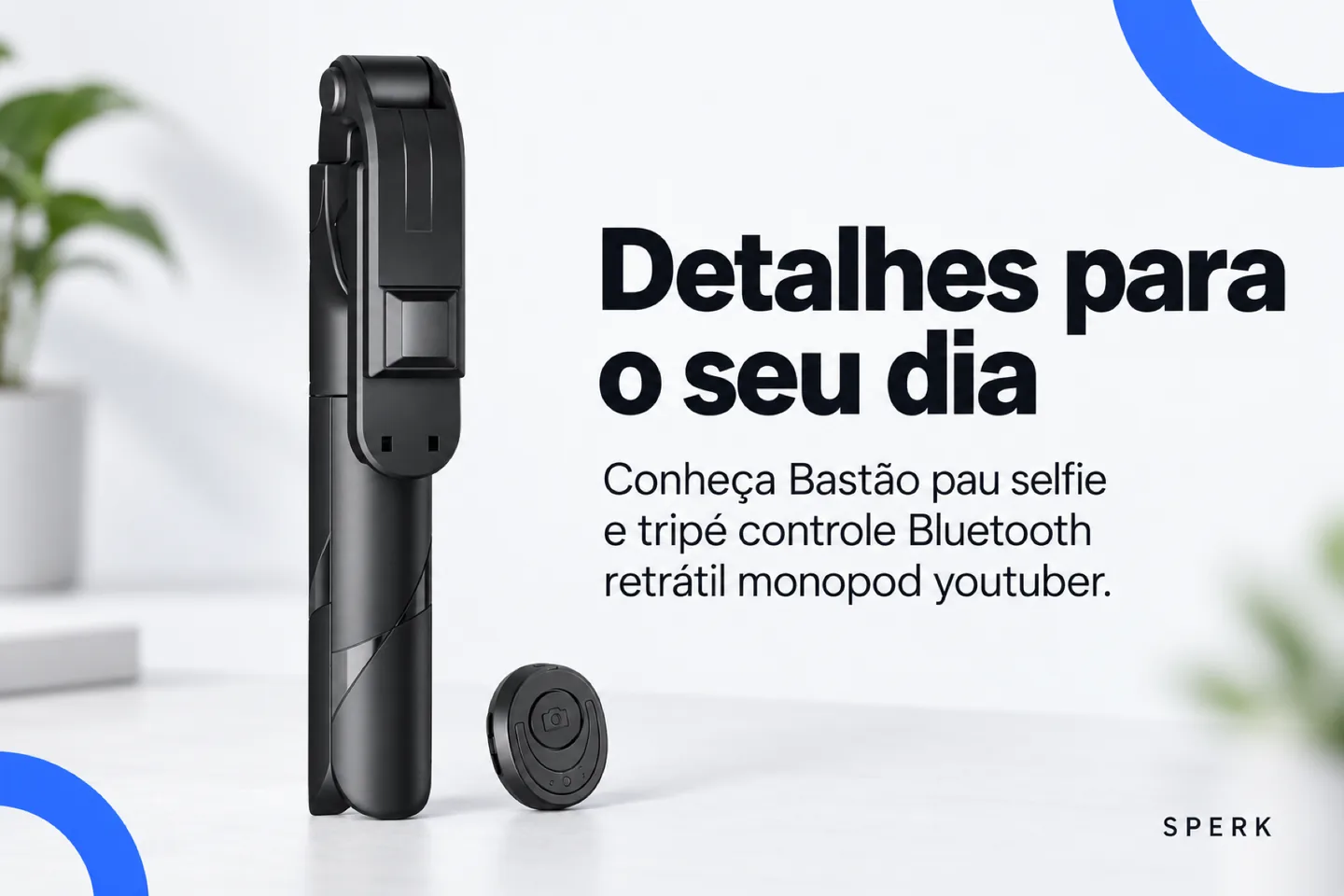 Bastão pau selfie e tripé controle Bluetooth retrátil monopod youtuber — diferencial uso
