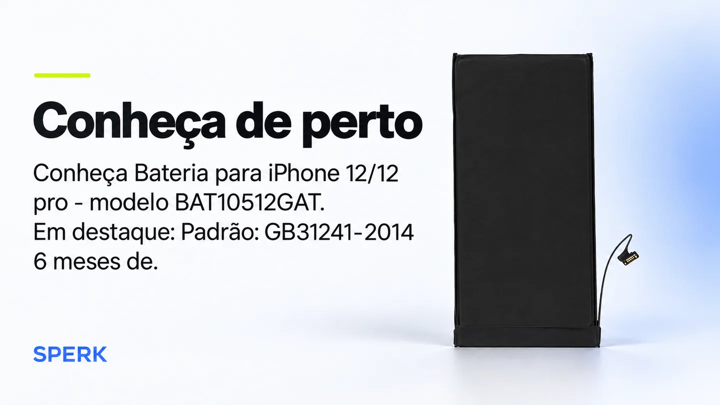 Bateria para iPhone 12/12 pro - modelo BAT10512GAT — heroi descricao