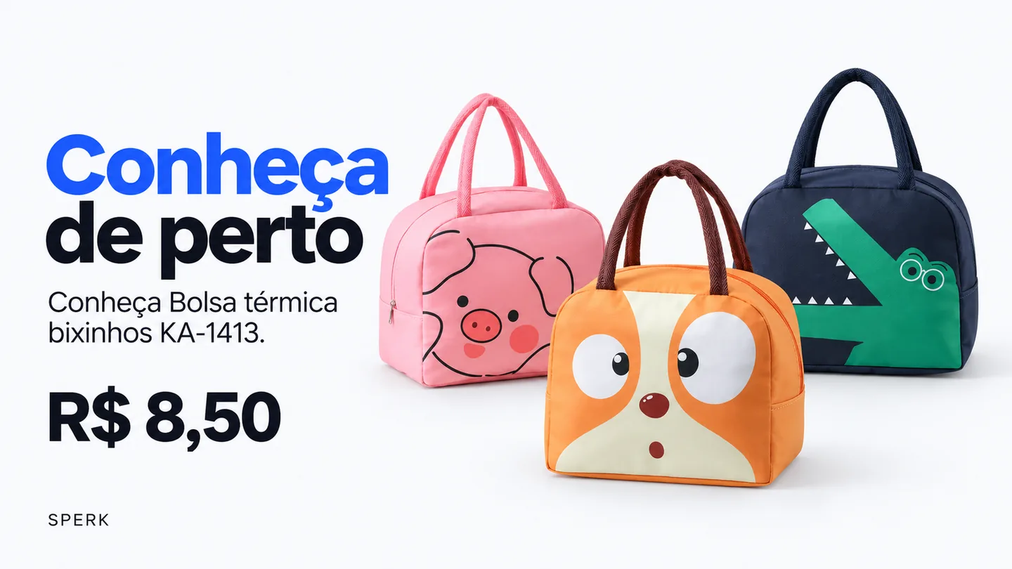 Bolsa térmica bixinhos KA-1413 — heroi descricao
