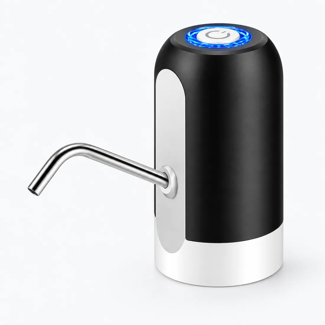 Bomba para galão água elétrica garrafão torneira filtro USB — verso lateral