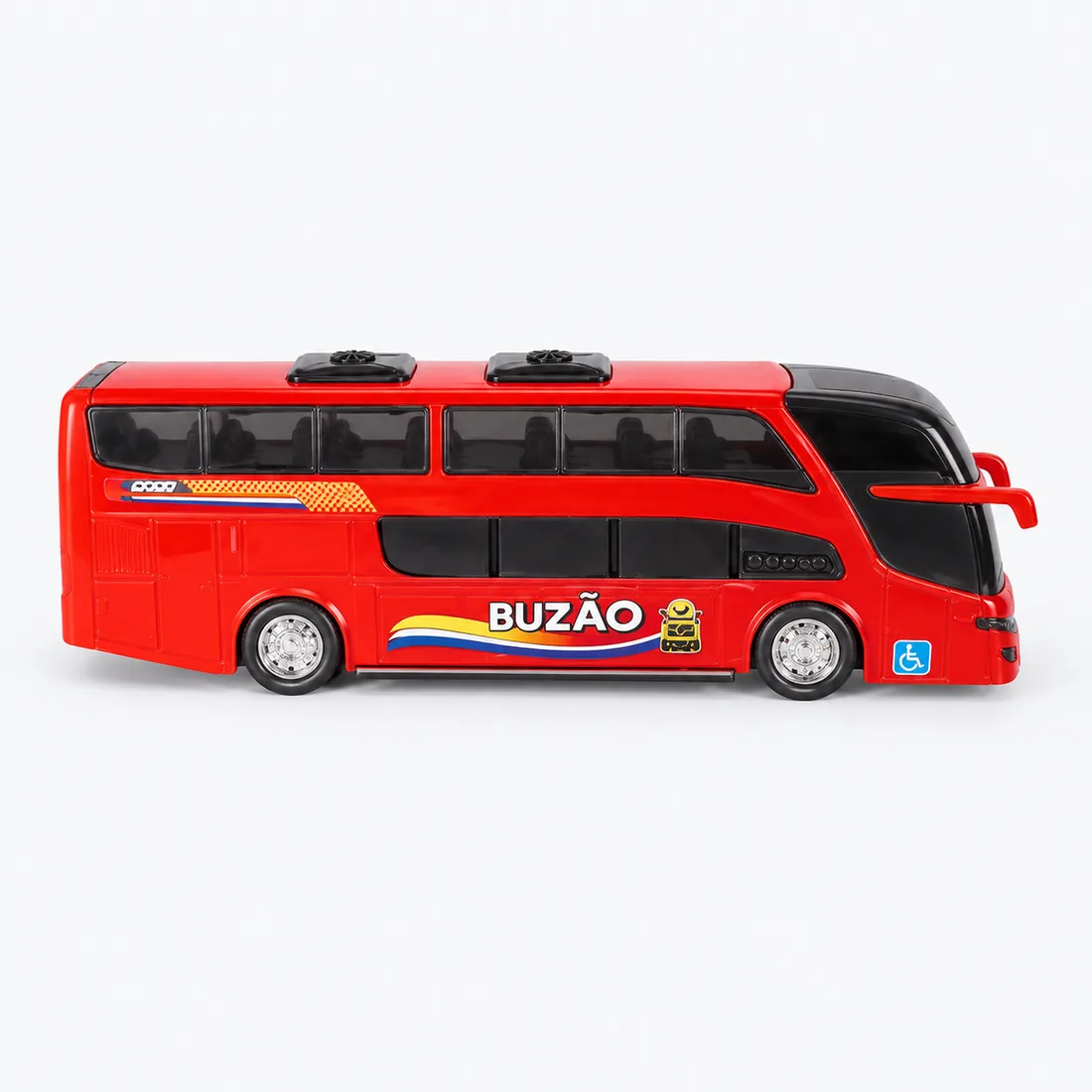 Brinquedo buzão solapa BS Toys — verso lateral