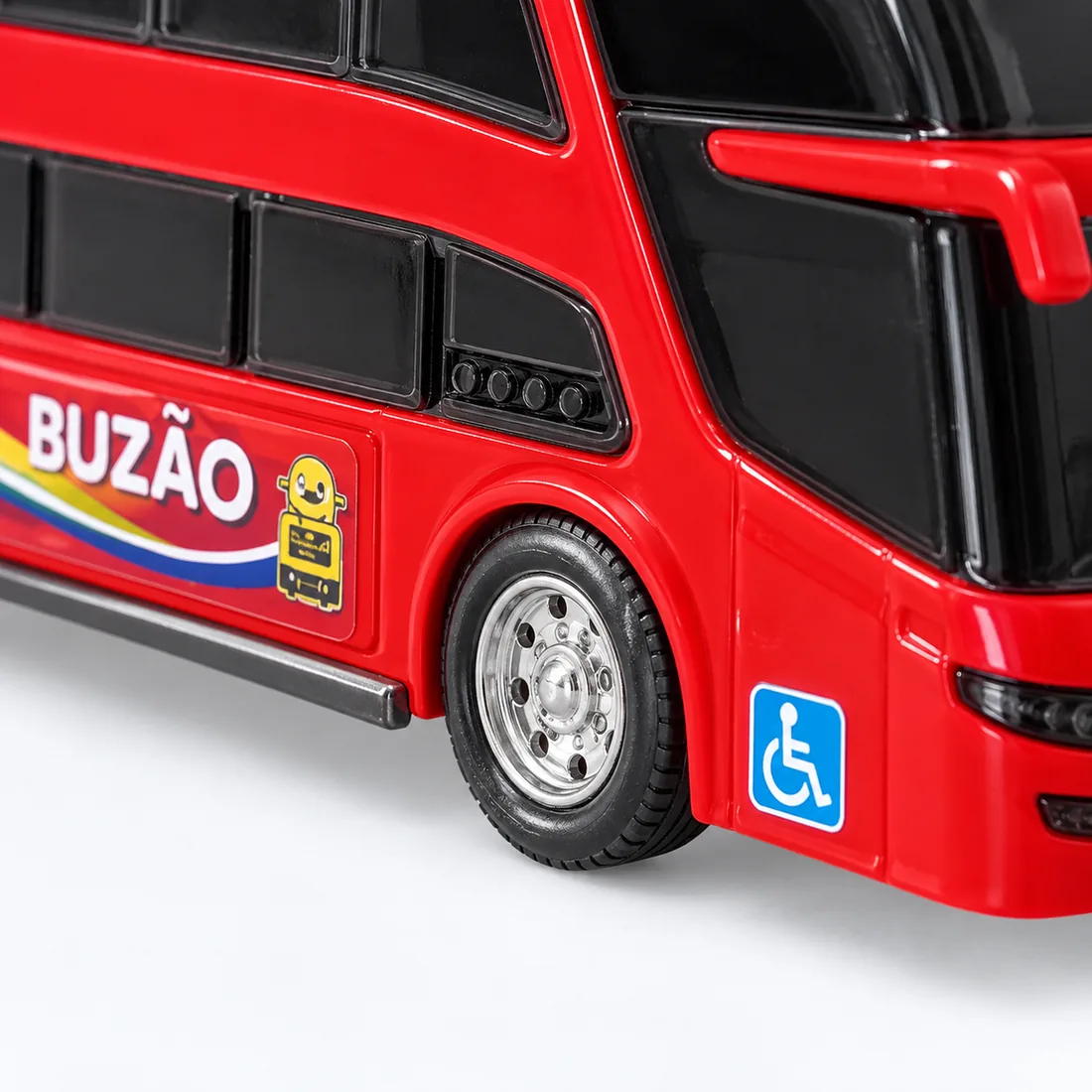 Brinquedo buzão solapa BS Toys — detalhe