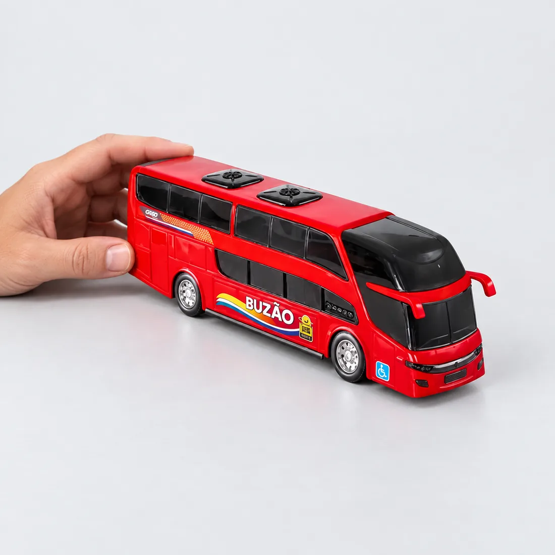 Brinquedo buzão solapa BS Toys — escala