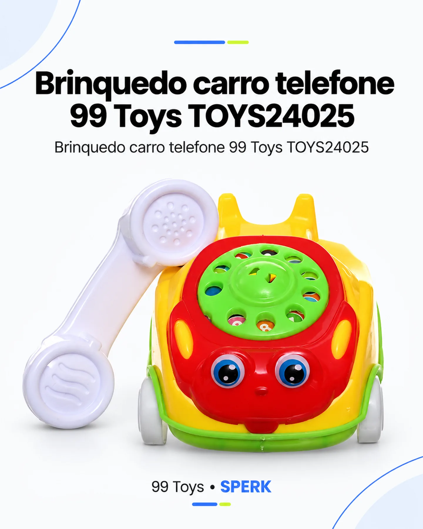 Brinquedo carro telefone 99 Toys TOYS24025 — painel 1