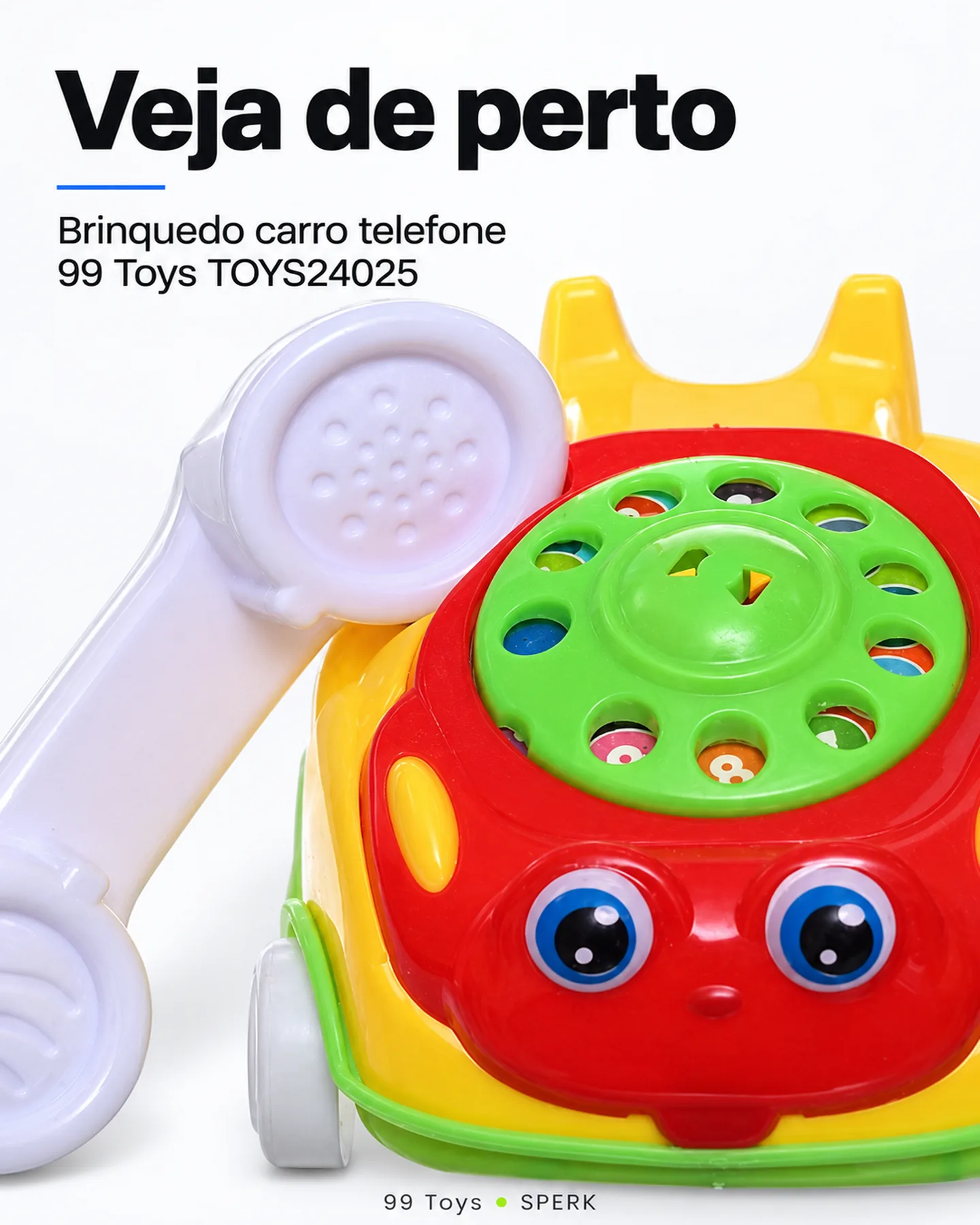 Brinquedo carro telefone 99 Toys TOYS24025 — painel 3