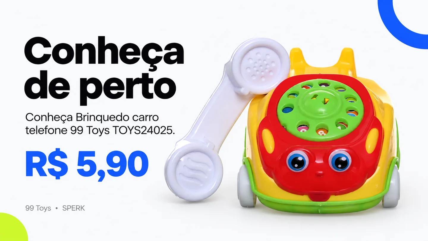 Brinquedo carro telefone 99 Toys TOYS24025 — heroi descricao