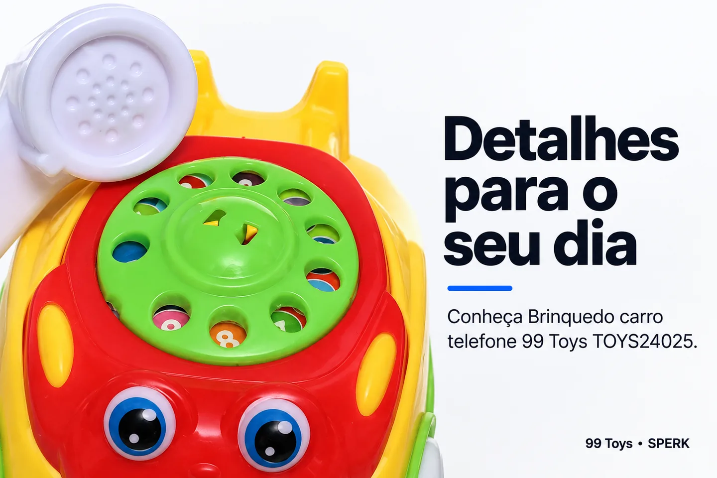 Brinquedo carro telefone 99 Toys TOYS24025 — diferencial uso