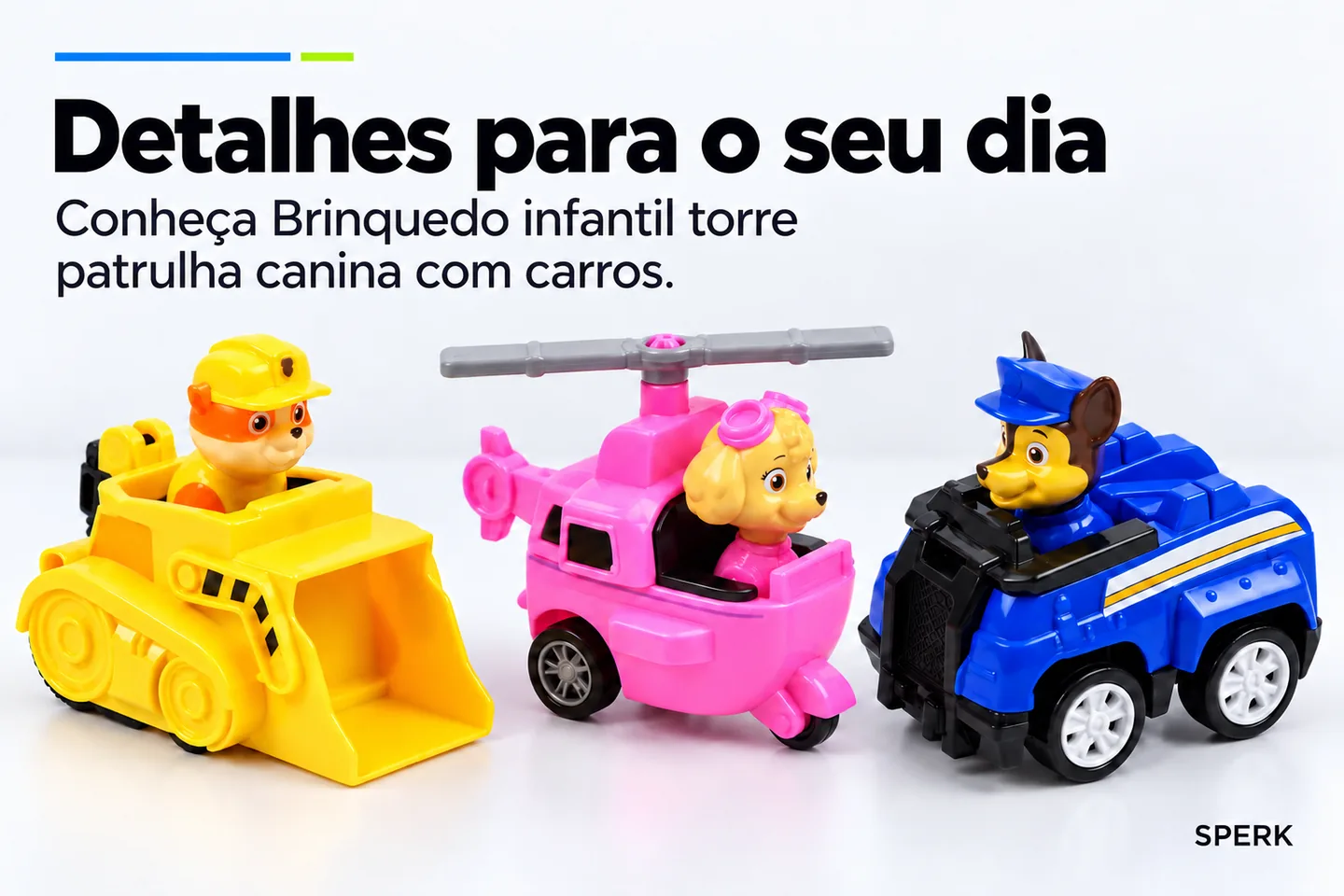 Brinquedo infantil torre patrulha canina com carros — diferencial uso