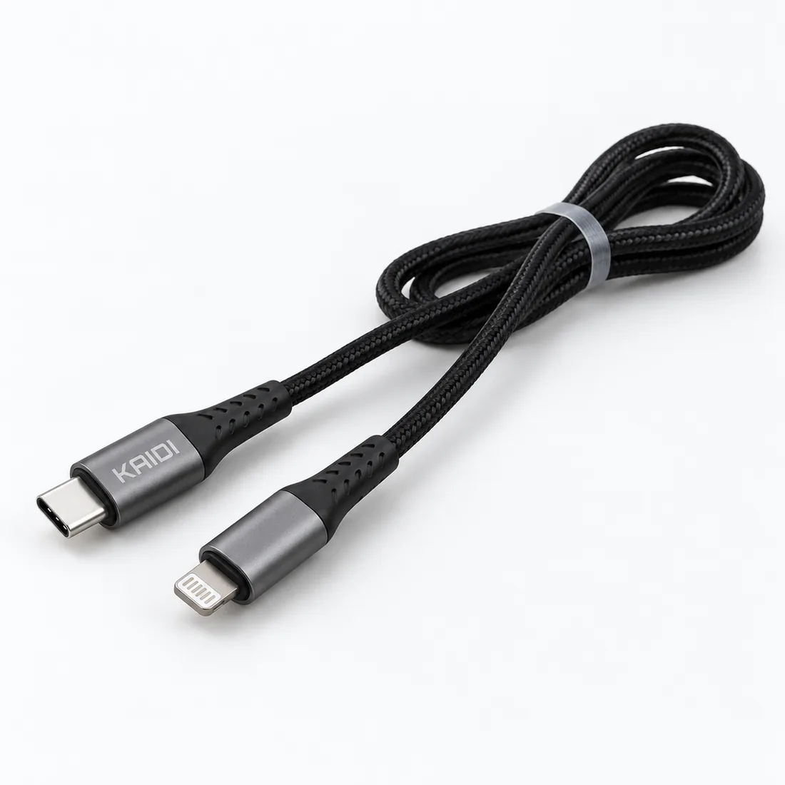 Cabo de dados turbo PD 30W Tipo-C para Lightning - KAIDI - KD-19CL — verso lateral
