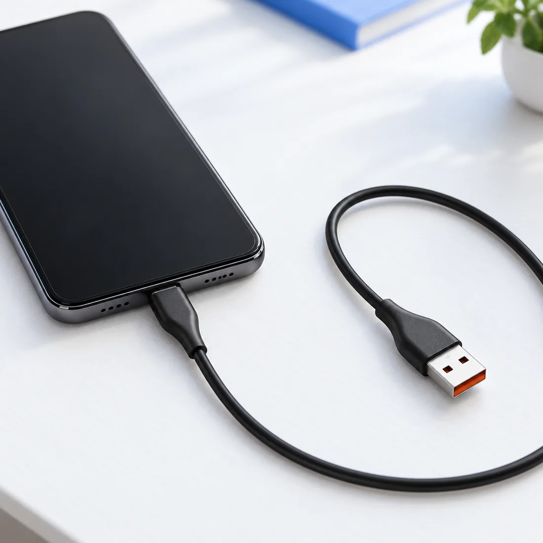 Cabo de dados USB 2.4A carga rápida 1m - Exbom — uso
