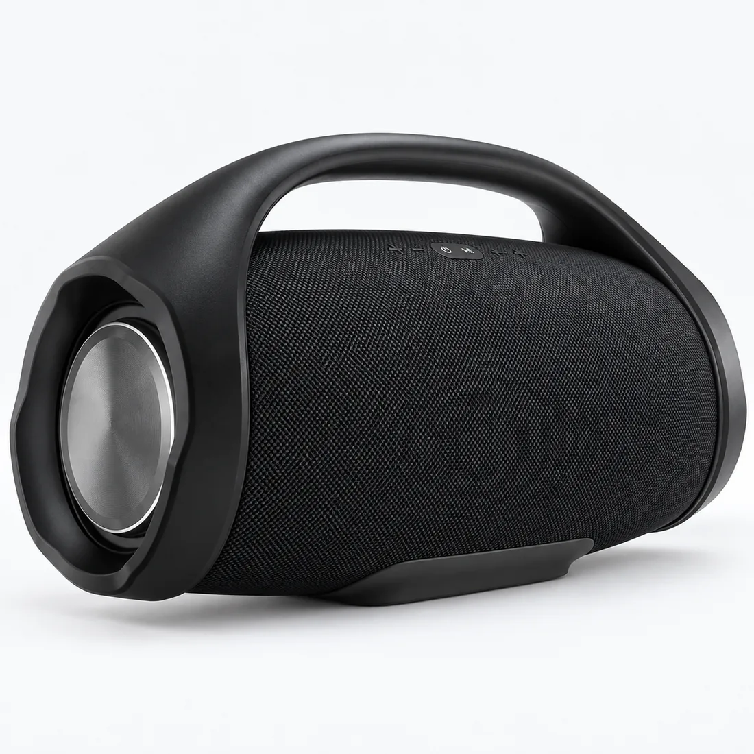 Caixa de som alto-falante boombox 35cm portátil Bluetooth — verso lateral