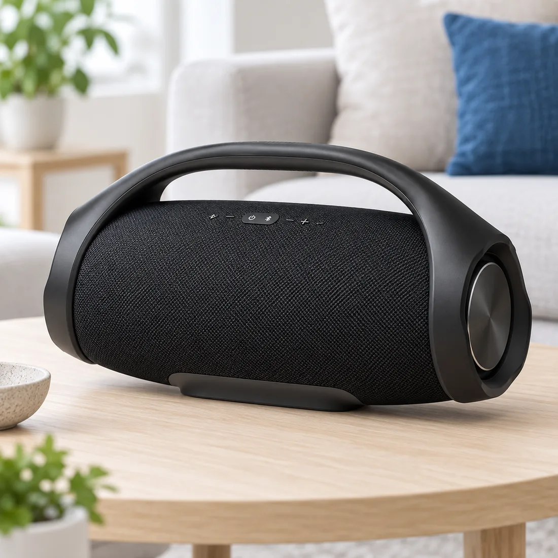 Caixa de som alto-falante boombox 35cm portátil Bluetooth — uso