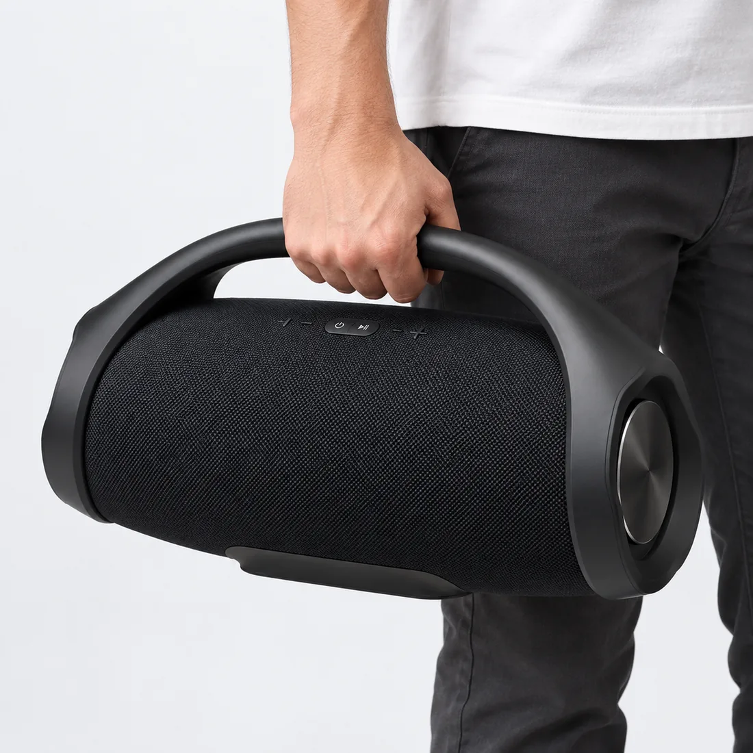 Caixa de som alto-falante boombox 35cm portátil Bluetooth — escala
