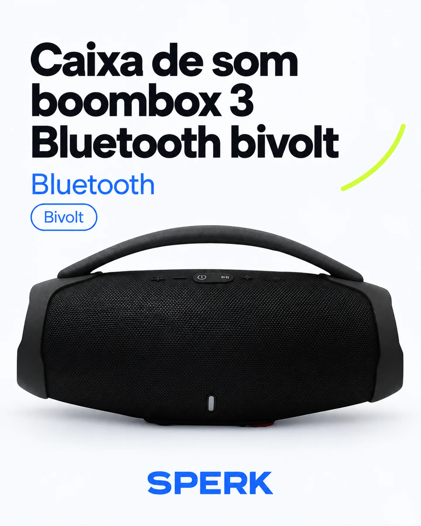Caixa de som boombox 3 Bluetooth bivolt — painel 1