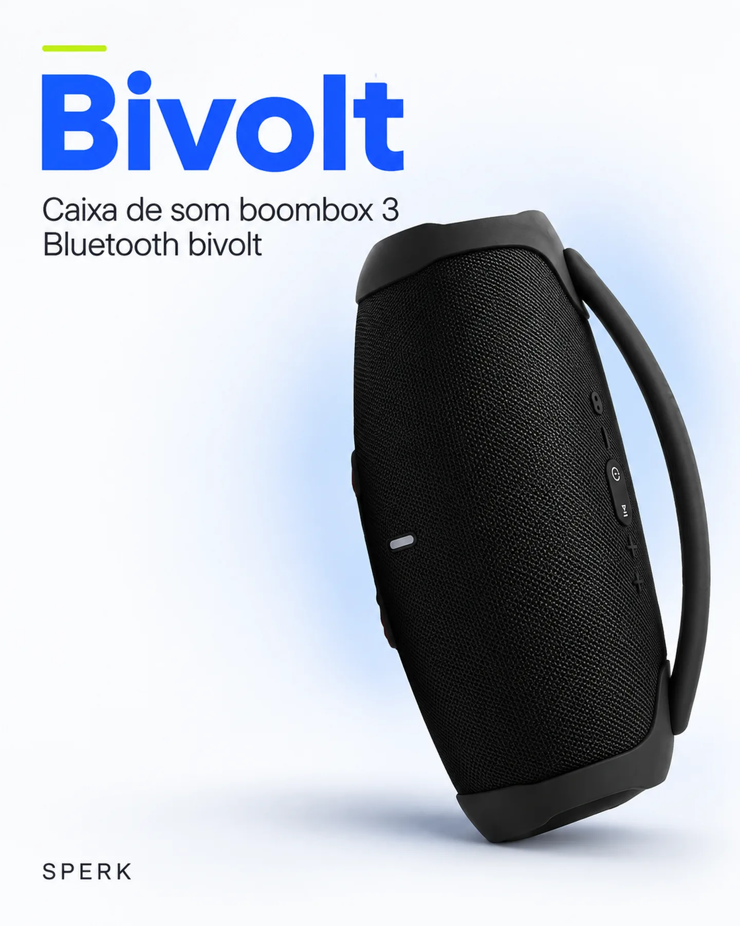 Caixa de som boombox 3 Bluetooth bivolt — painel 3