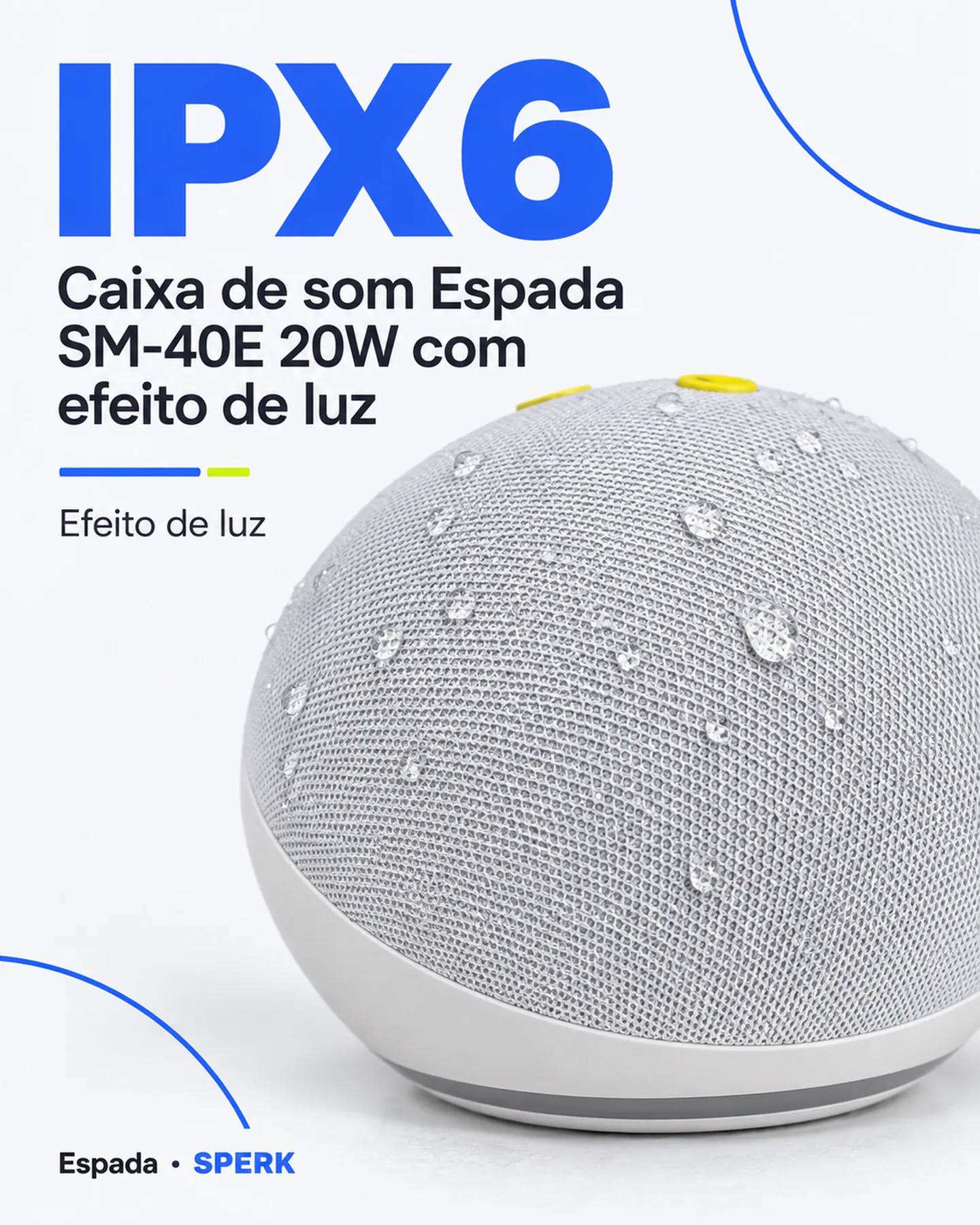 Caixa de som Espada SM-40E 20W com efeito de luz — painel 2