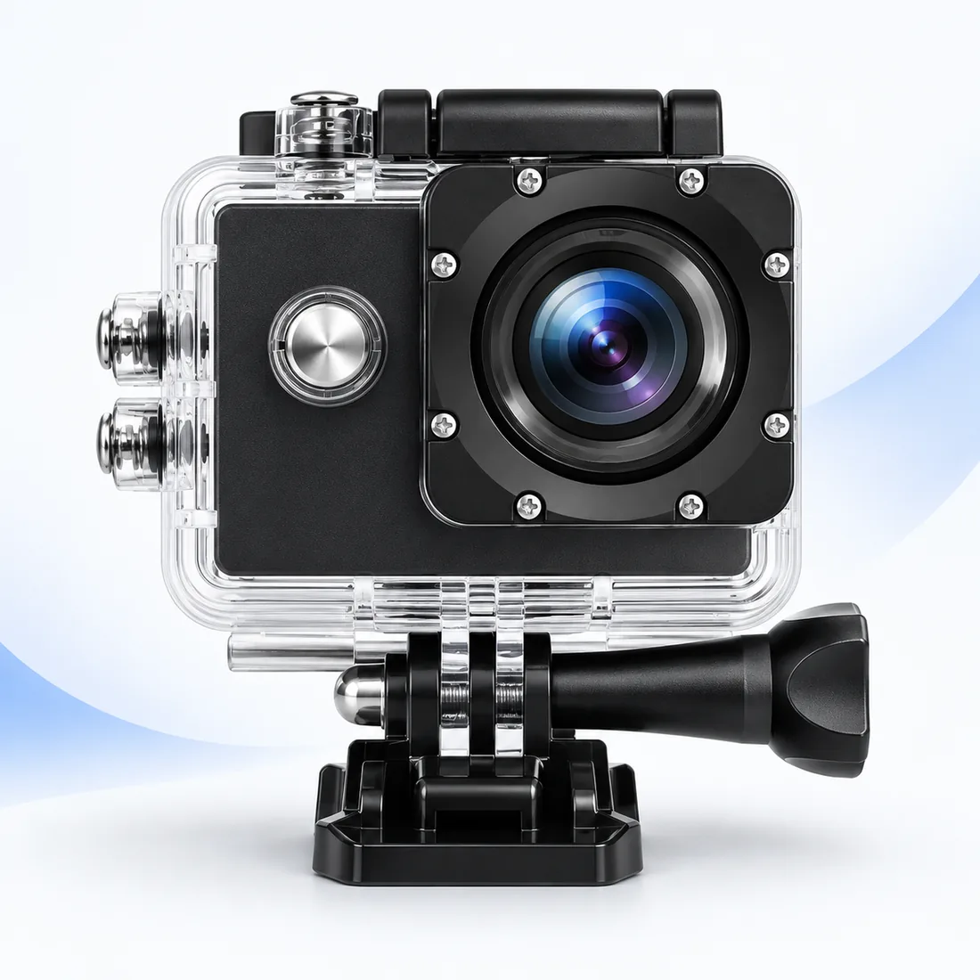 Câmera de esportes e ação 4k full HD a prova d’água WIFI tipo go pro — frente estudio