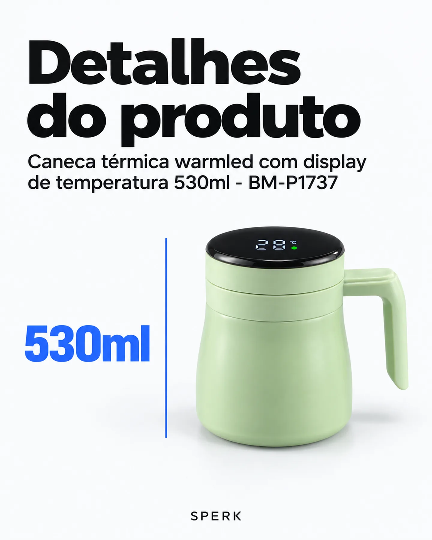 Caneca térmica warmled com display de temperatura 530ml - BM-P1737 — painel 4