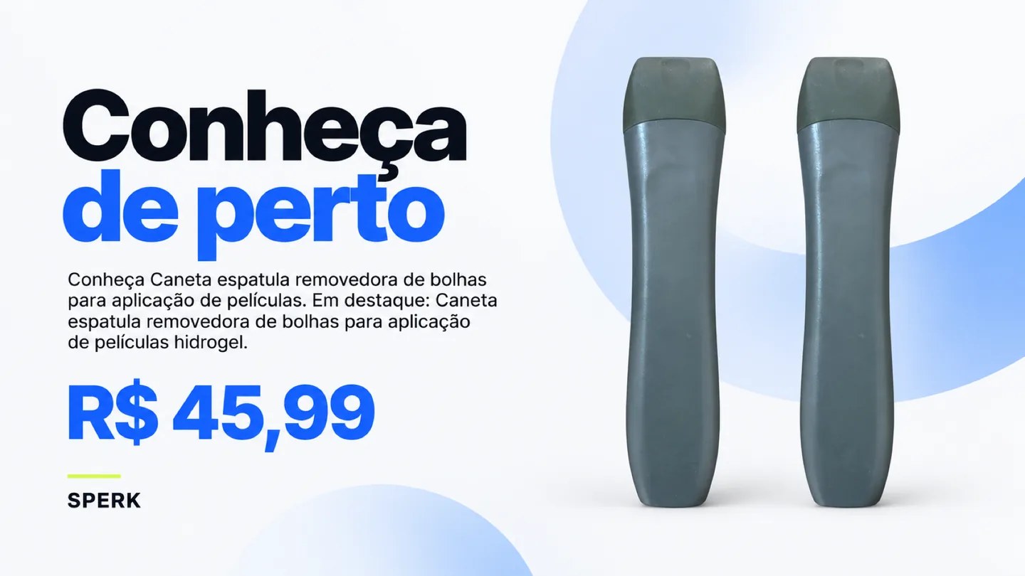 Caneta espatula removedora de bolhas para aplicação de películas — heroi descricao