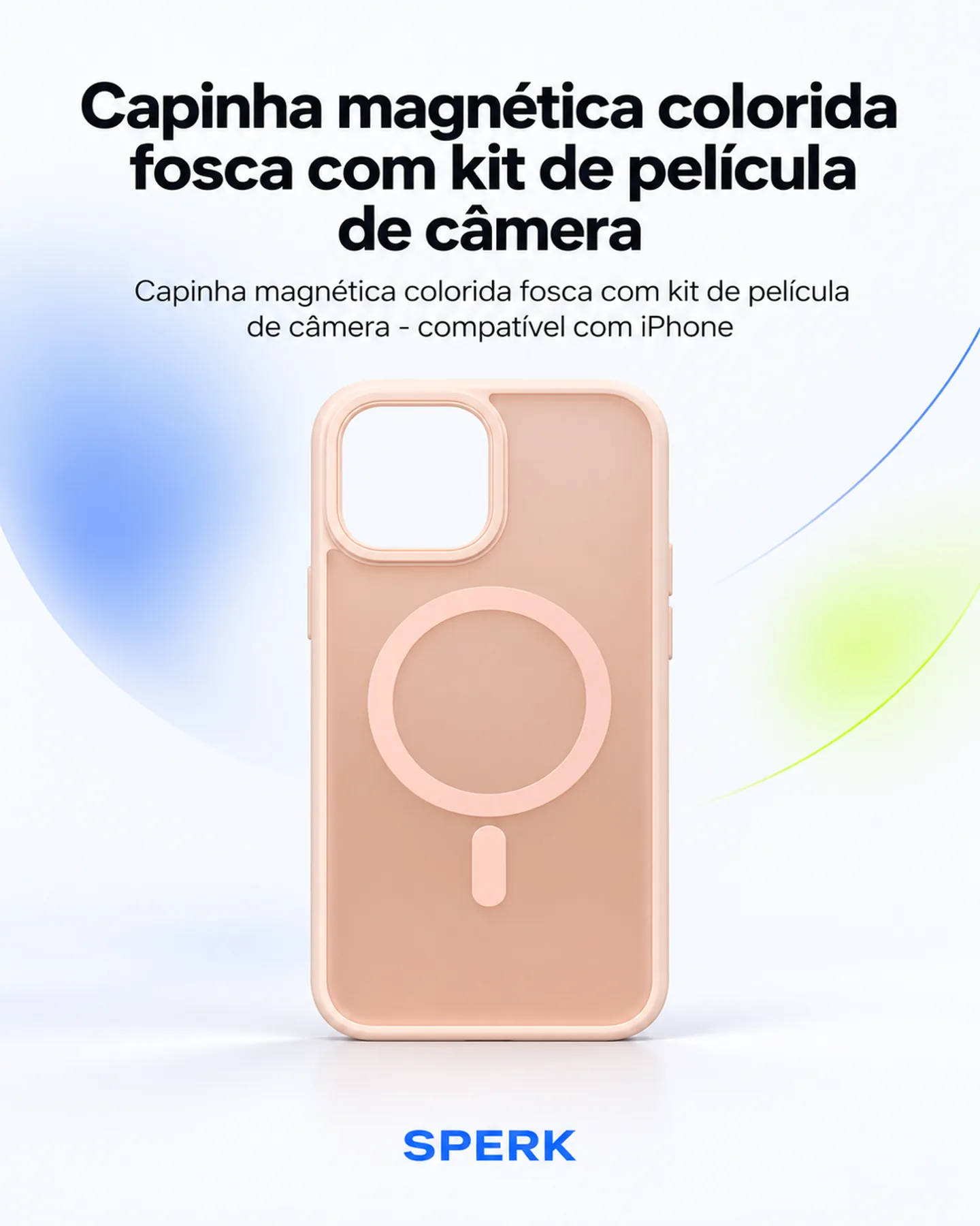 Capinha magnética colorida fosca com kit de película de câmera — painel 1