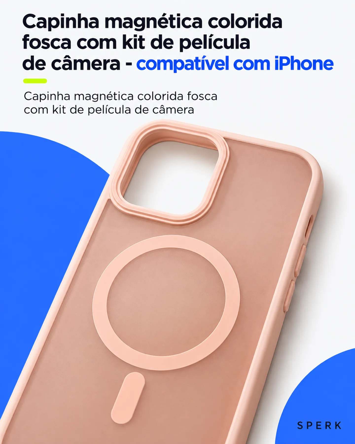 Capinha magnética colorida fosca com kit de película de câmera — painel 2