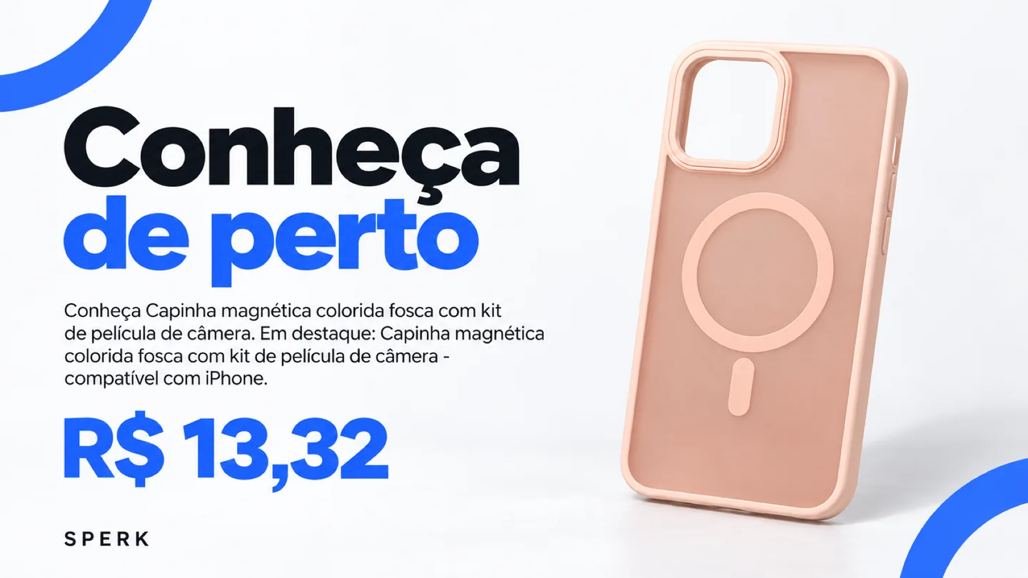 Capinha magnética colorida fosca com kit de película de câmera — heroi descricao