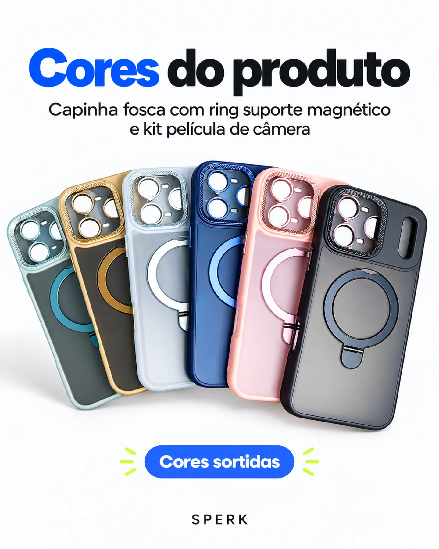 Capinha fosca com ring suporte magnético e kit película de câmera — painel 5