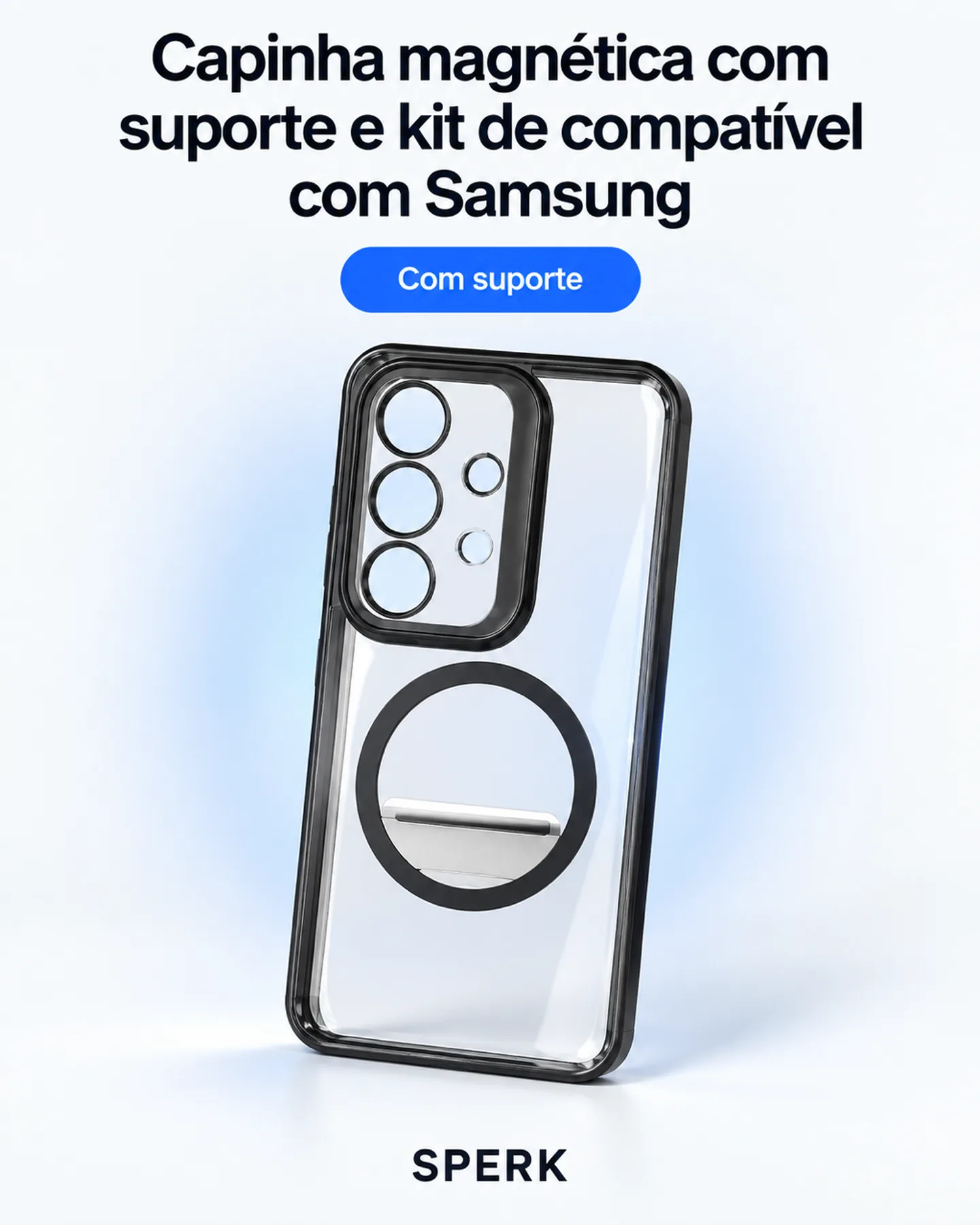 Capinha magnética com suporte e kit de compatível com Samsung — painel 1