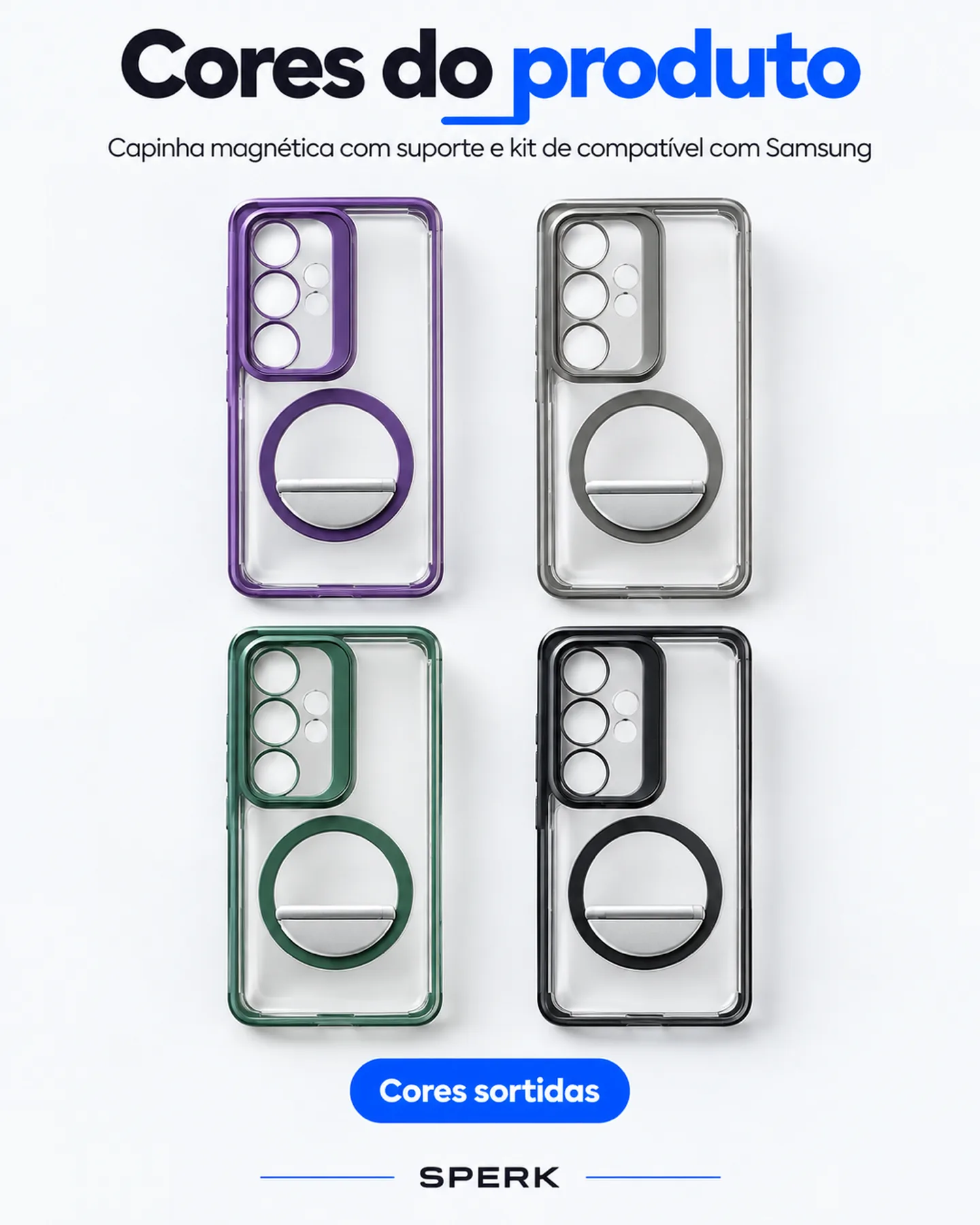 Capinha magnética com suporte e kit de compatível com Samsung — painel 5
