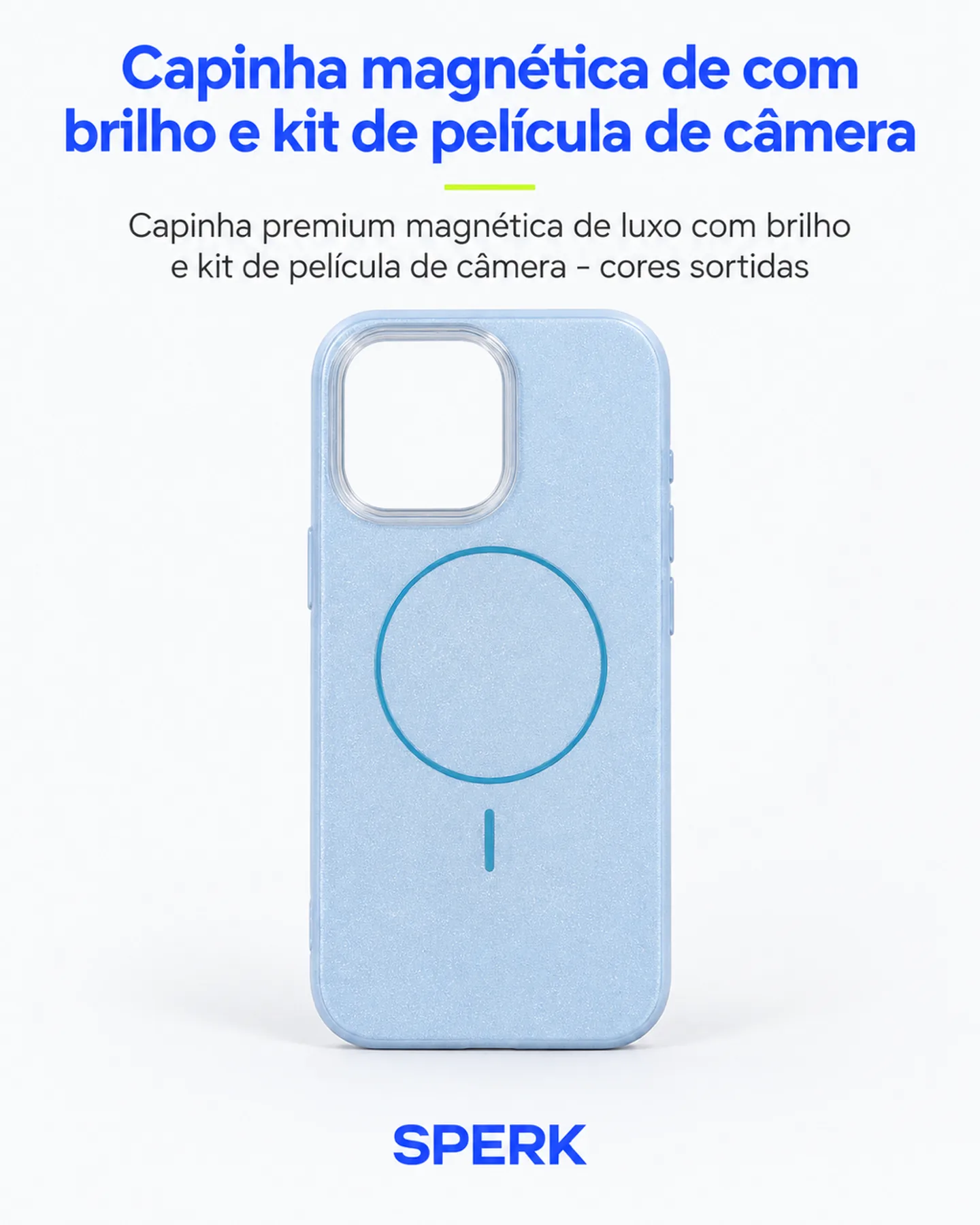 Capinha magnética de com brilho e kit de película de câmera — painel 1