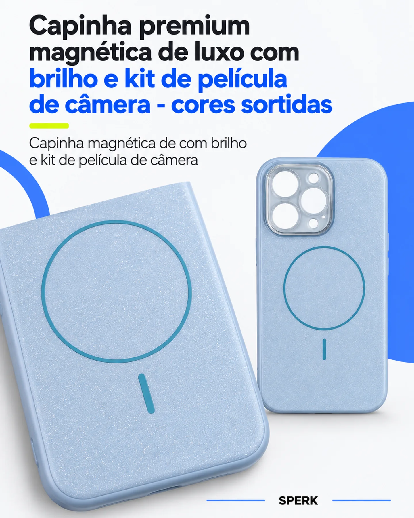 Capinha magnética de com brilho e kit de película de câmera — painel 2