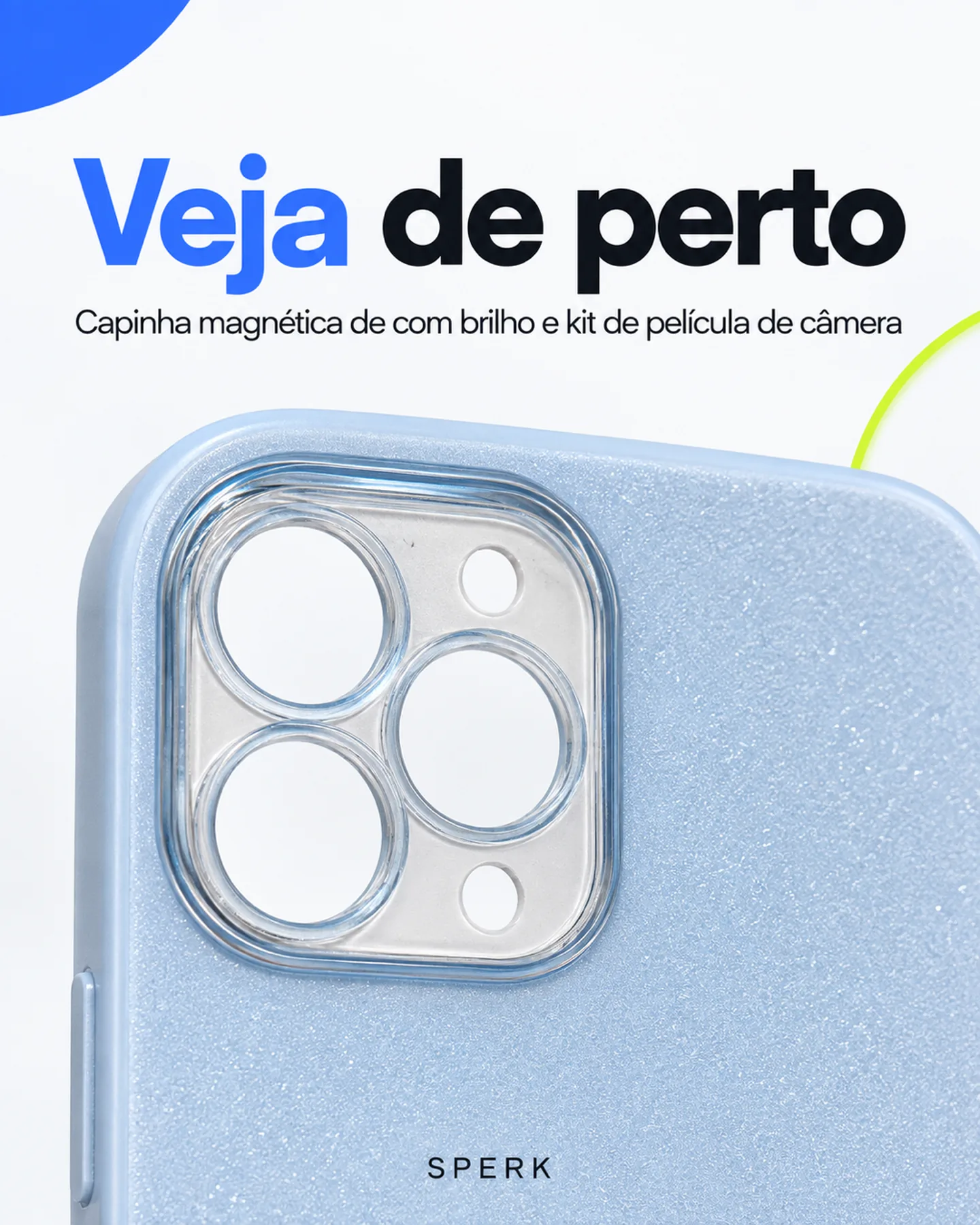 Capinha magnética de com brilho e kit de película de câmera — painel 3