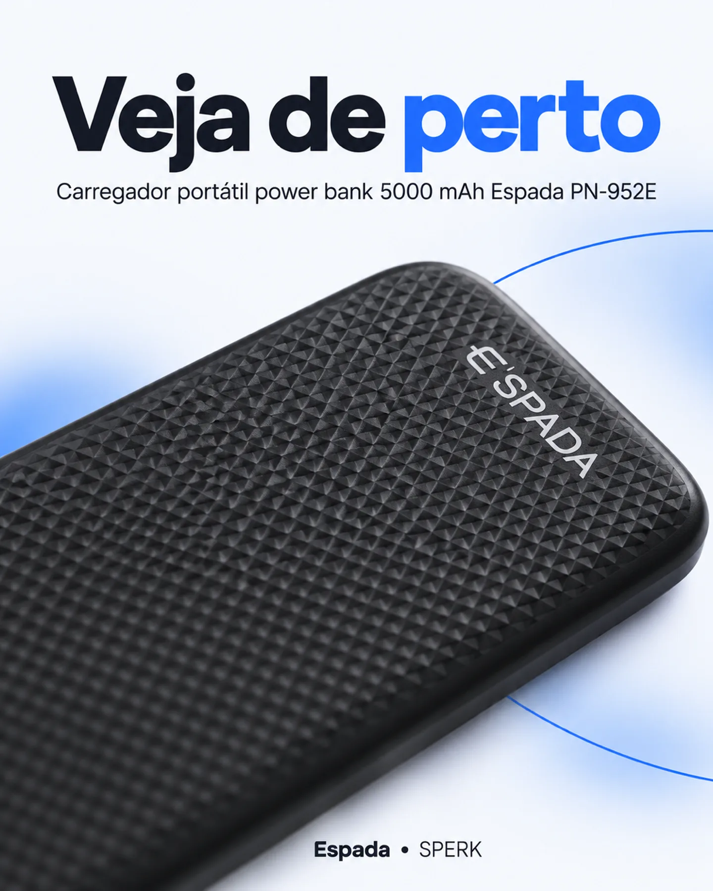 Carregador portátil power bank 5000 mAh Espada PN-952E — painel 3