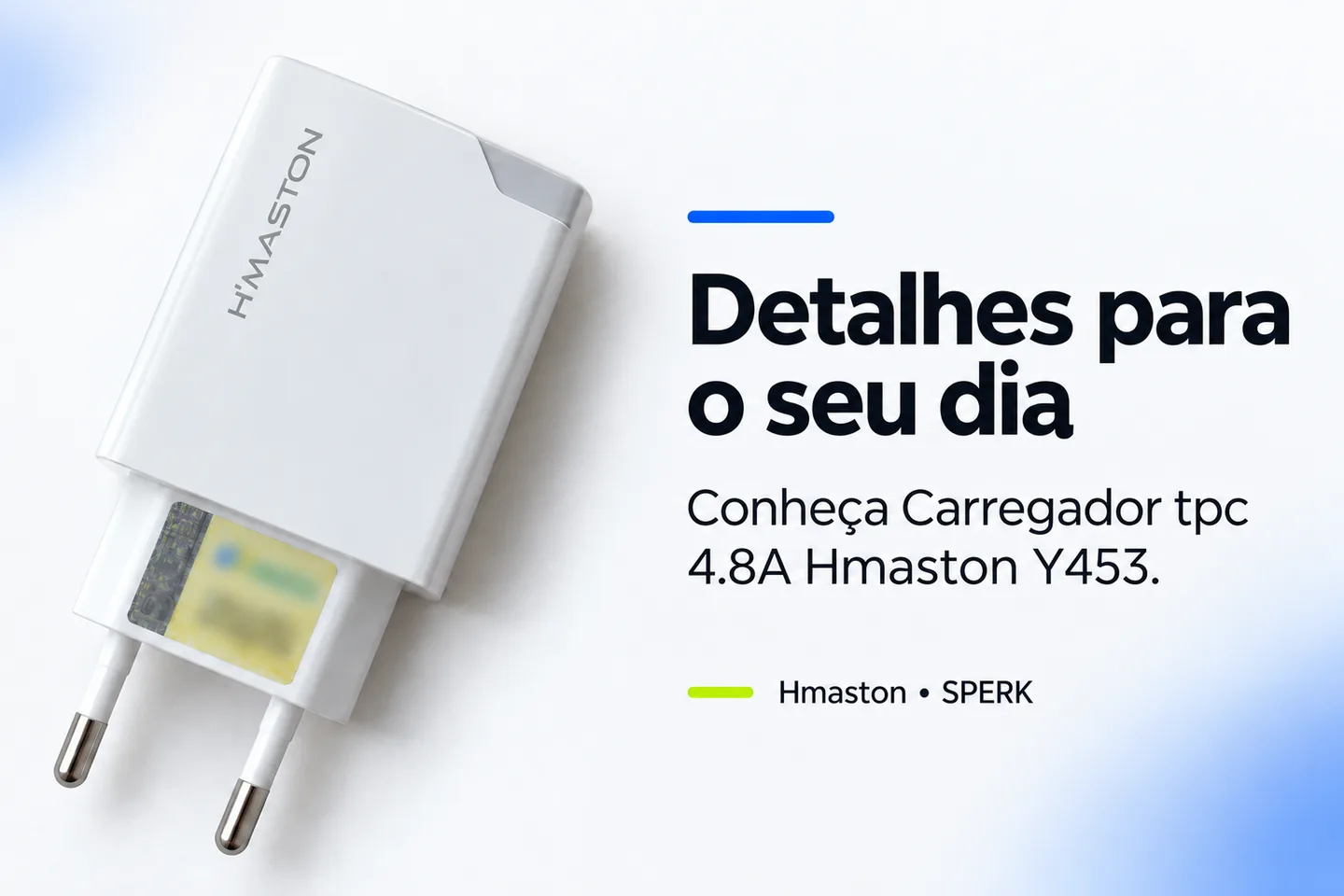 Carregador tpc 4.8A Hmaston Y453 — diferencial uso