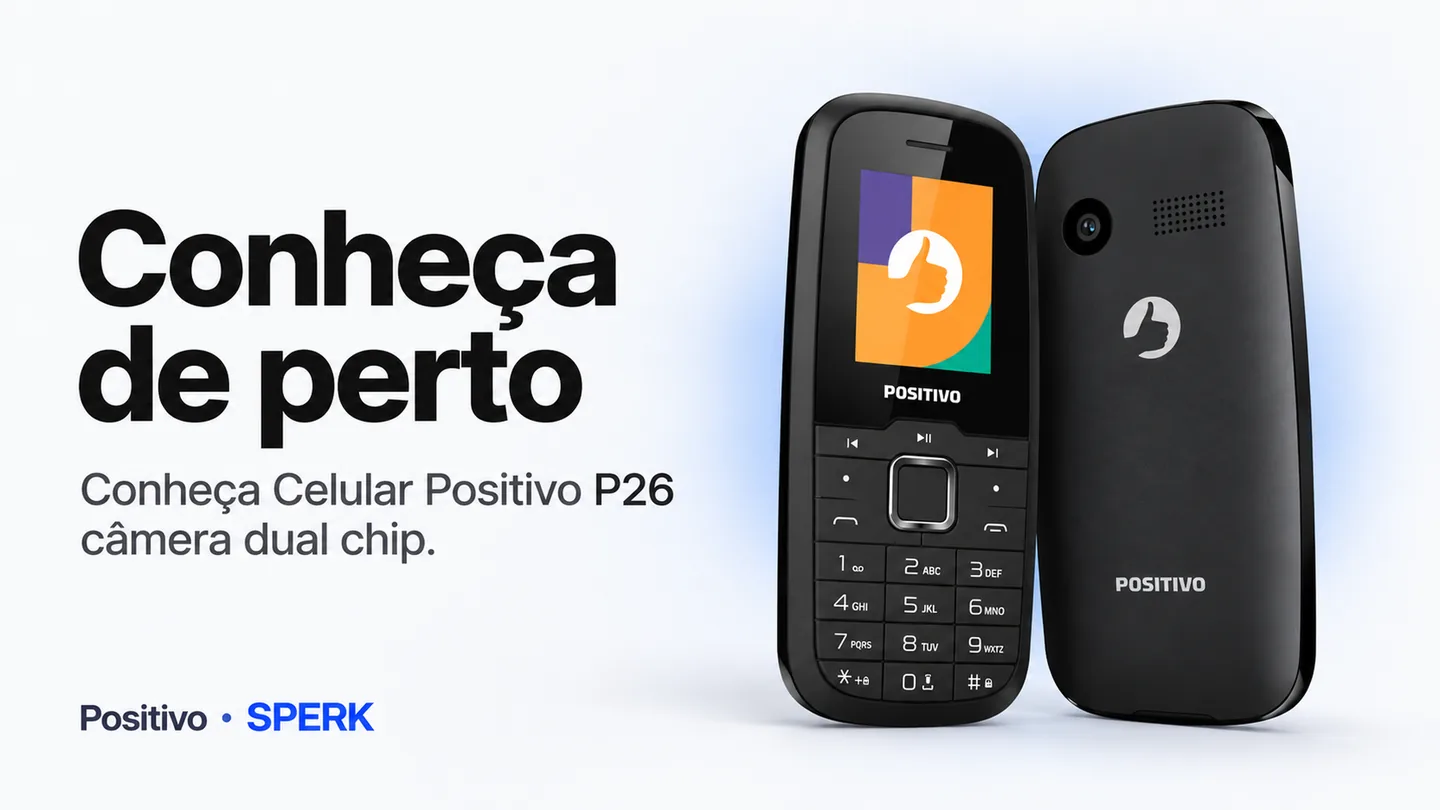 Celular Positivo P26 câmera dual chip — heroi descricao